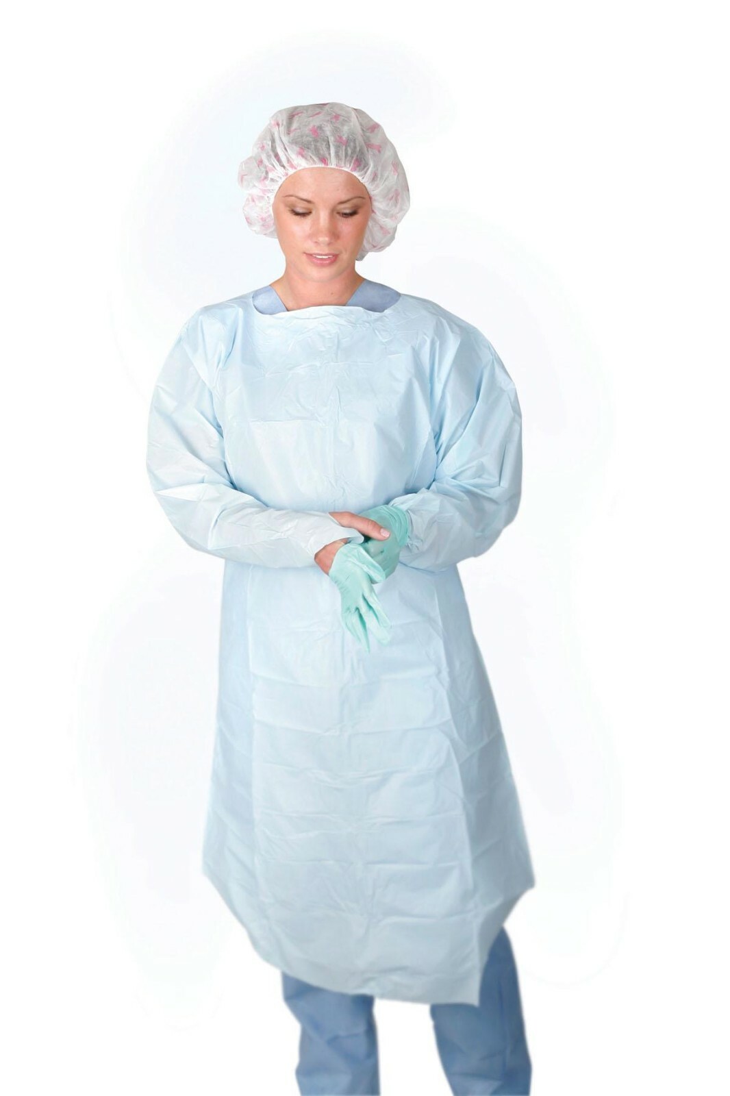 *15-Pack* Medline Polyethylene Disposable Gowns Blue X-Large CRI5001