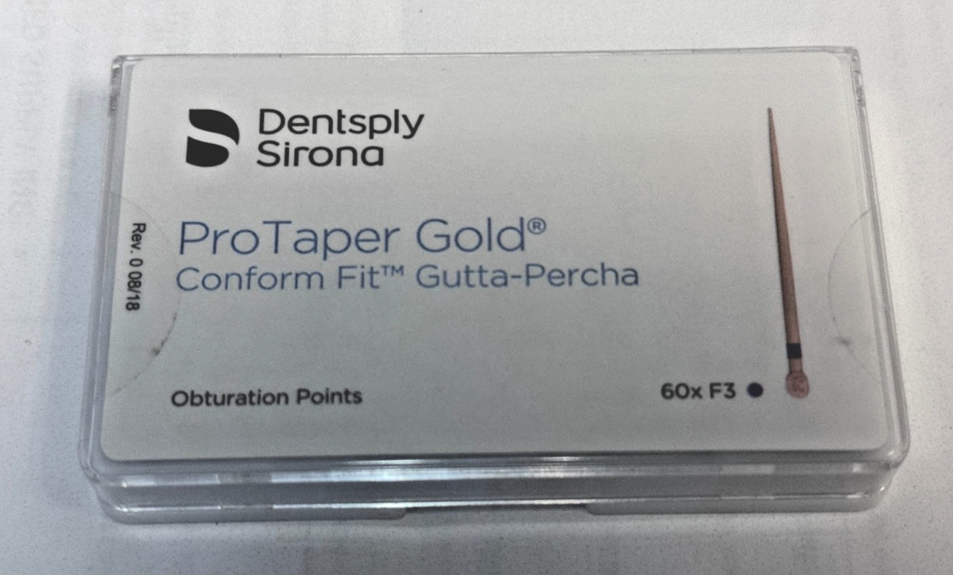ProTaper Gold Confirm Fit Gutta Percha F3 Dentsply Sirona 60/Pk EXP 2026-07-18
