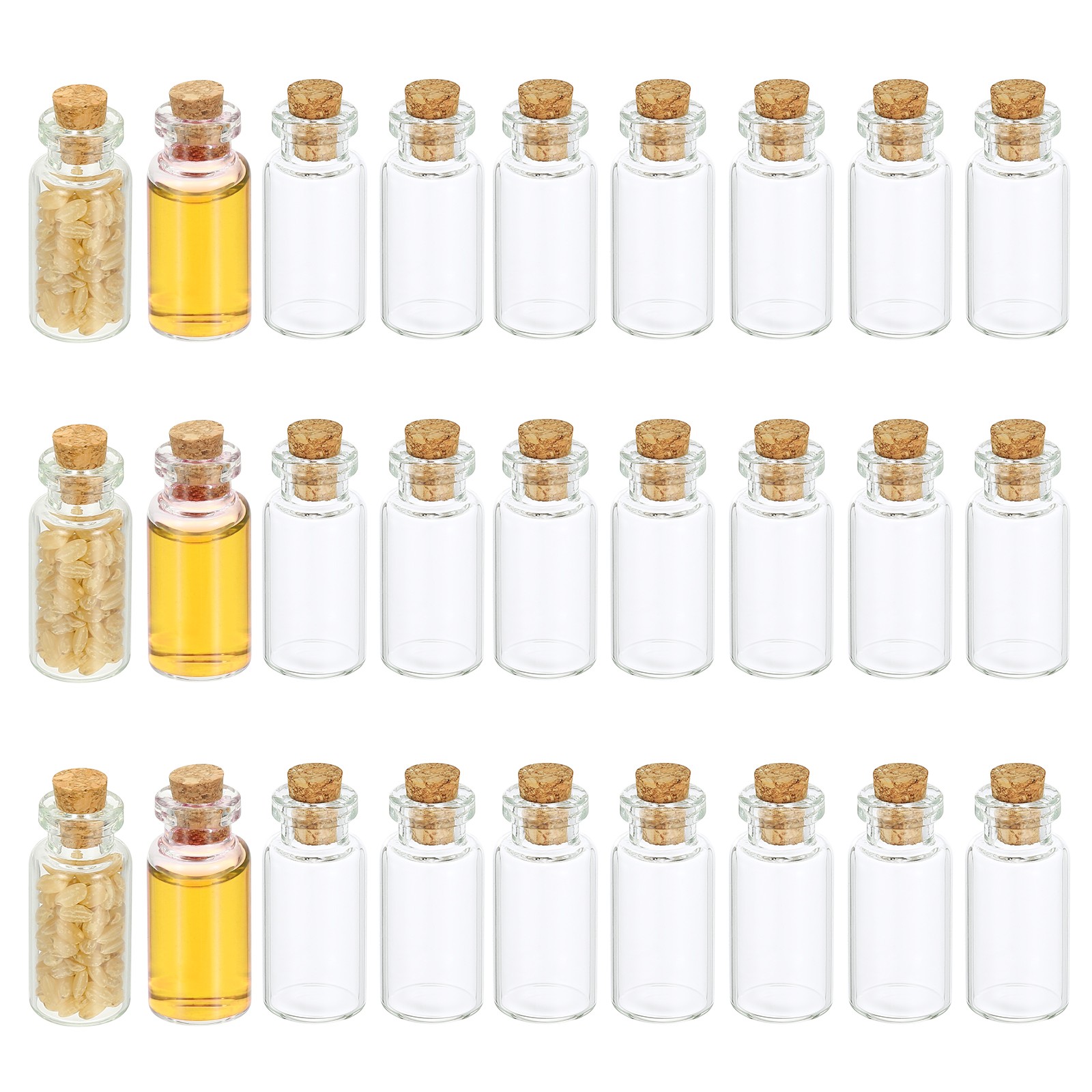 4ml Tiny Glass Bottles Vials 20Pcs Mini Clear Bottles Glass with Cork Stoppers