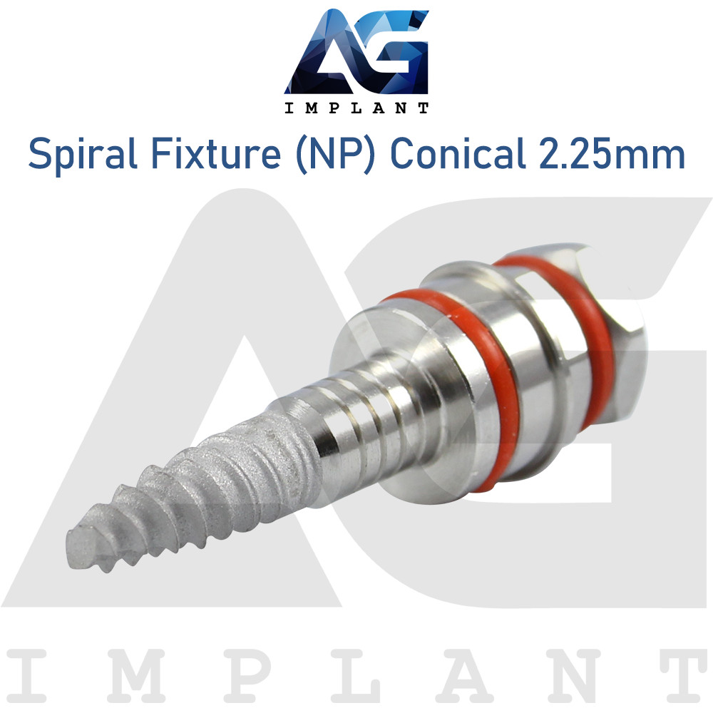 Spiral Fixture Narrow Platform (NP) Conical Connection Hex 2.25mm Dental SLA