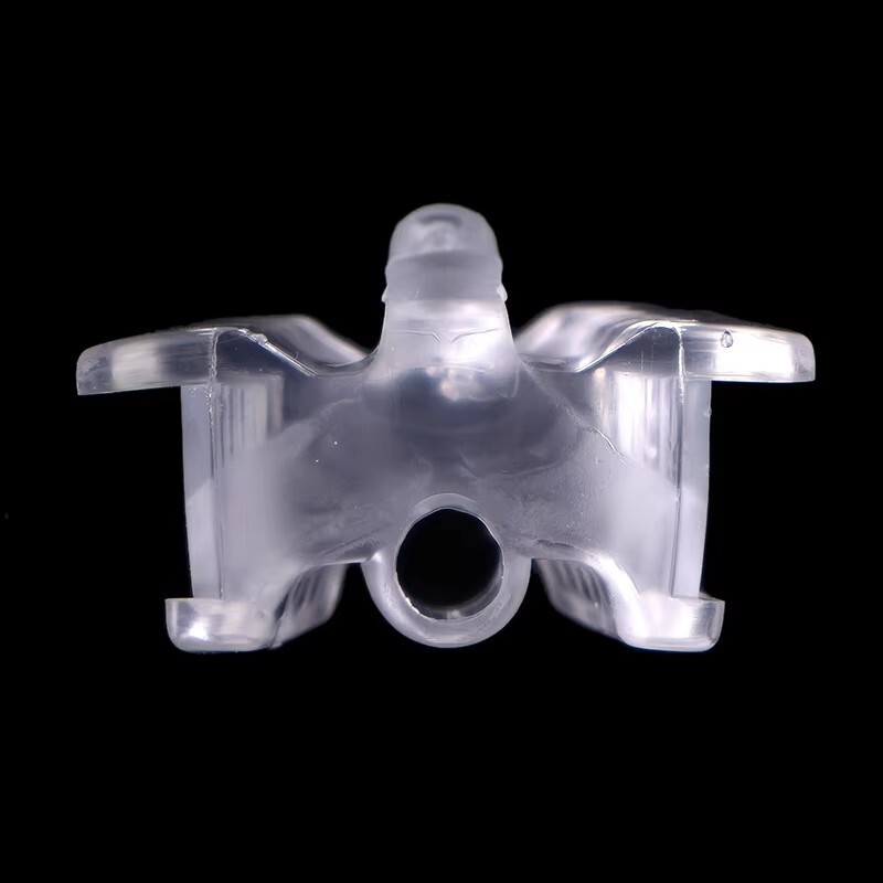 Dental Autoclavable Bite Block Clear Mouth Prop Holding Saliva Ejector Suction
