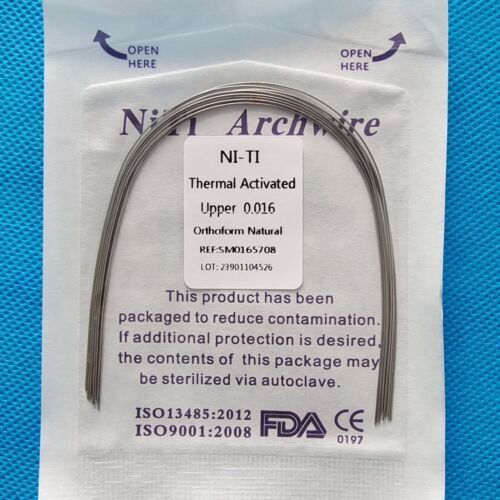 10Packs Dental Orthodontic Thermal Activated Niti Round Arch Wires Natural Form