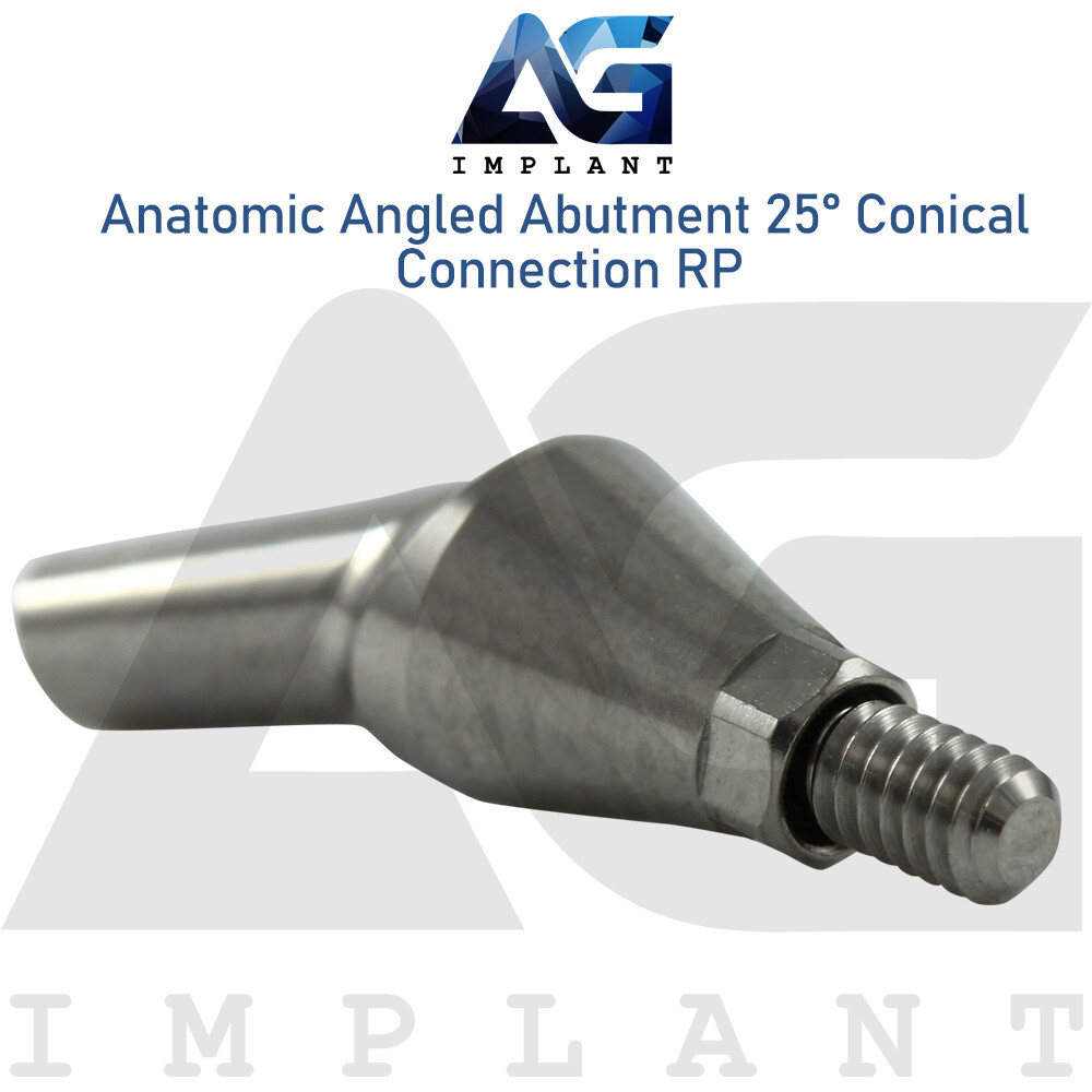 Titanium Anat0mic Angled Prosthetic 25° Regular Platform RP Int Hex 2.65mm