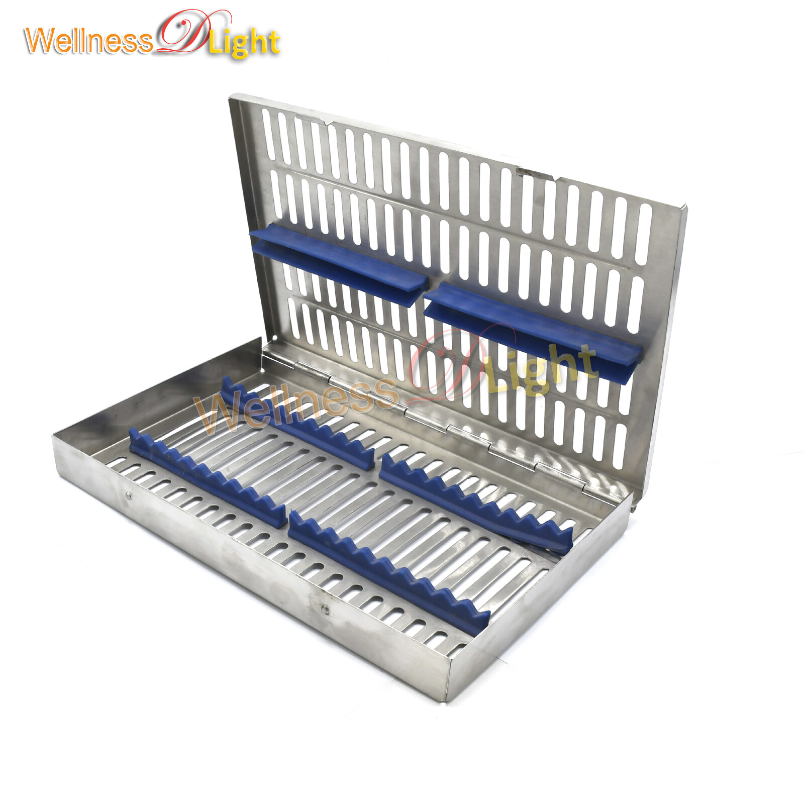 GERMAN DENTAL AUTOCLAVE STERILIZATION CASSETTE BOX TRAY FOR 20 INSTRUMENT-BLUE