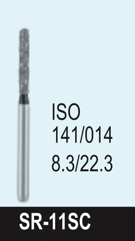 100 Black Super Coarse Diamond Burs Straight Round SR-11SC for Dental Handpiece