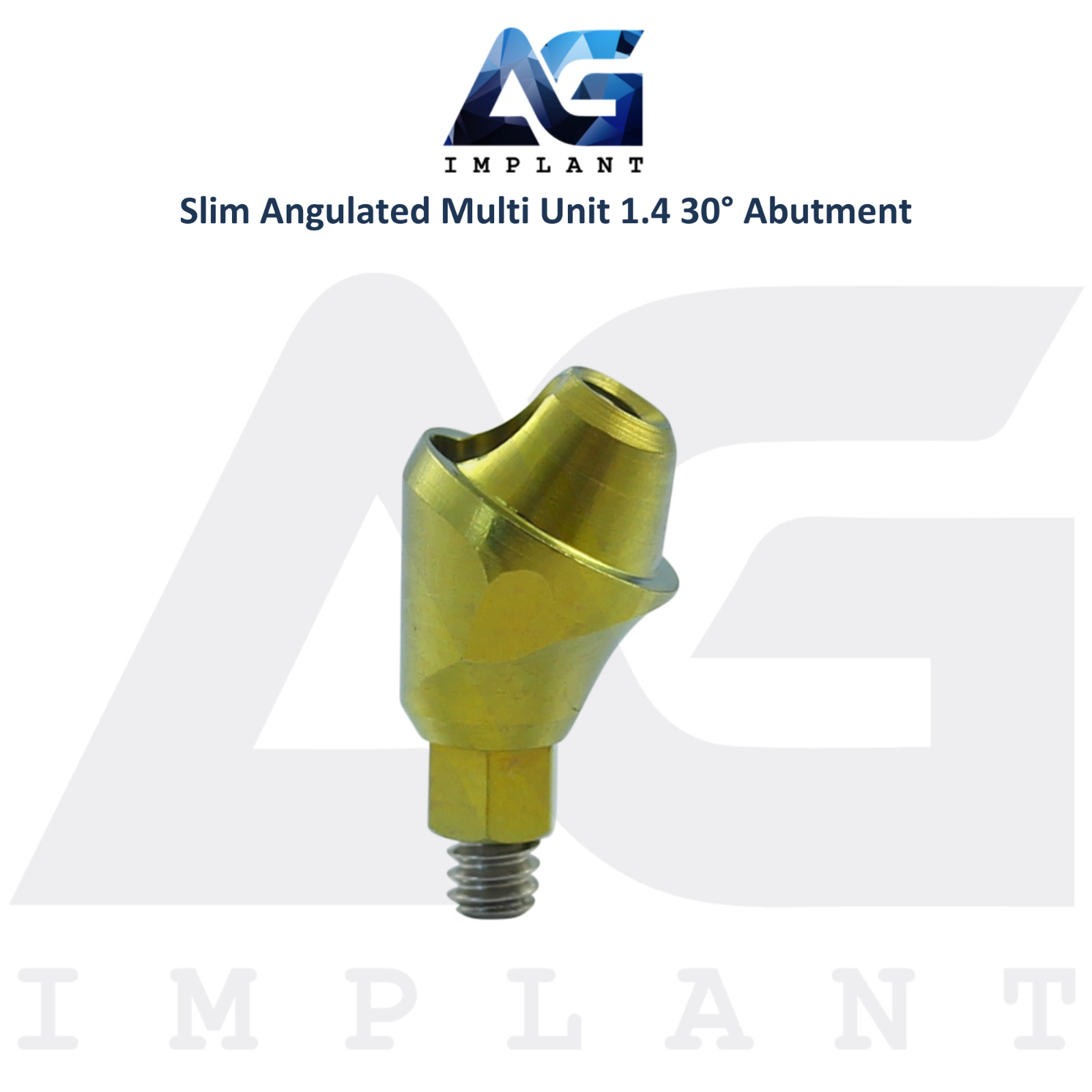 5 Angulated Multi Unit 1.4mm Prosthetic 30° Slim Platform Int Hex 2.0mm System
