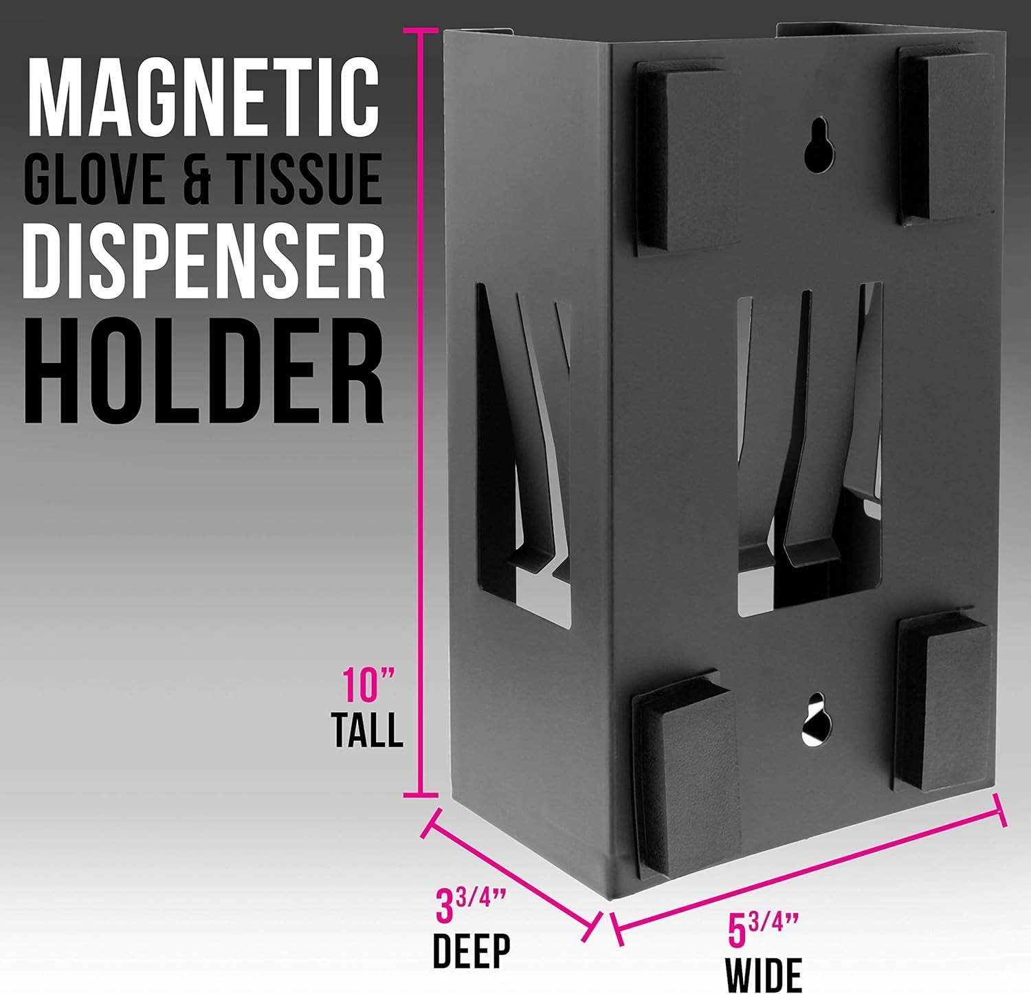 Space-Saving Wall Mount Glove & Tissue Holder with Magnetic Design – 10″ x 5.75″