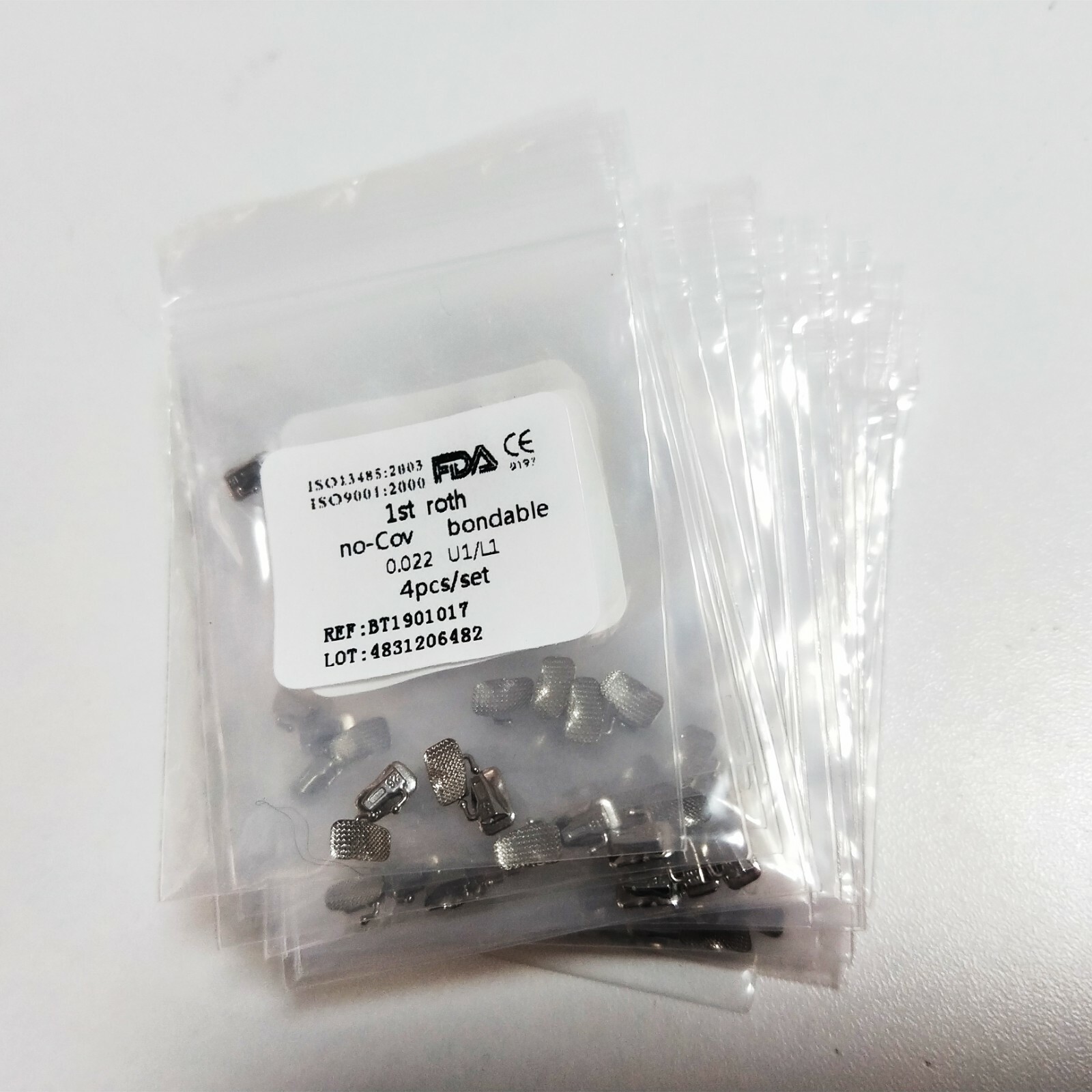 100 Packs Dental Buccal Tube 1ST Molar Roth 0.022 Bondable No-cov U1/L1 4pcs/set