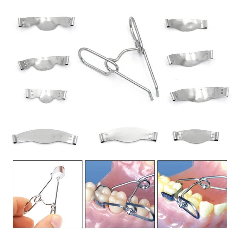 Dental Saddle Contoured Matrices Matrix 35μm/50μm with Springclip TOR VM № 1.330