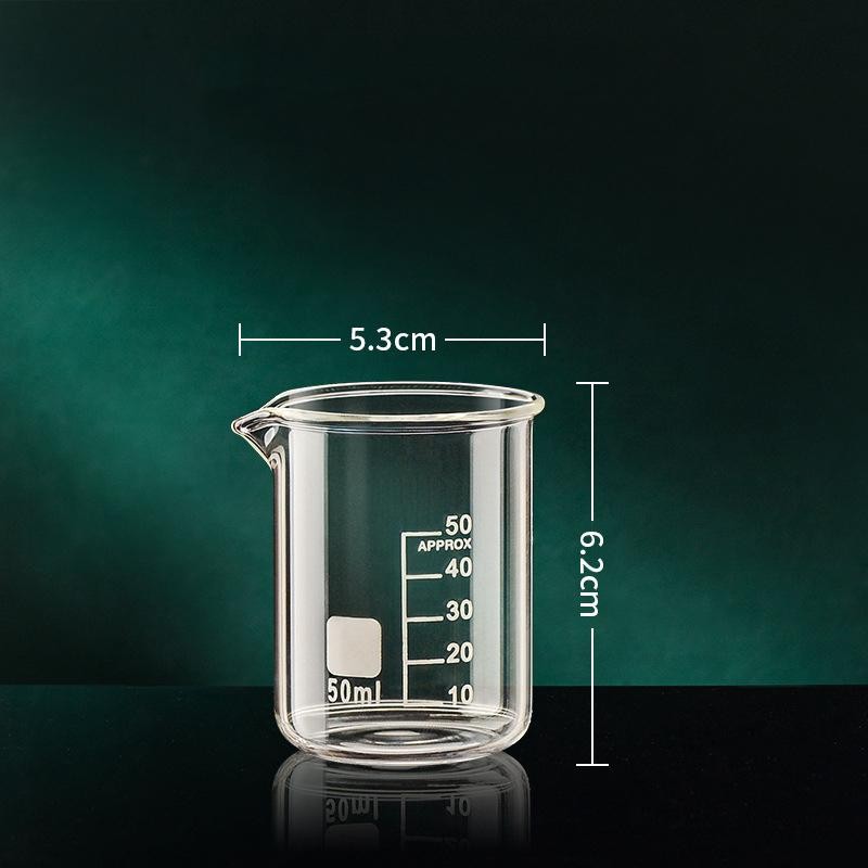 50–1000ml Borosilicate Glass Measuring Cup Clear Scale Beaker for Lab & Kitchen