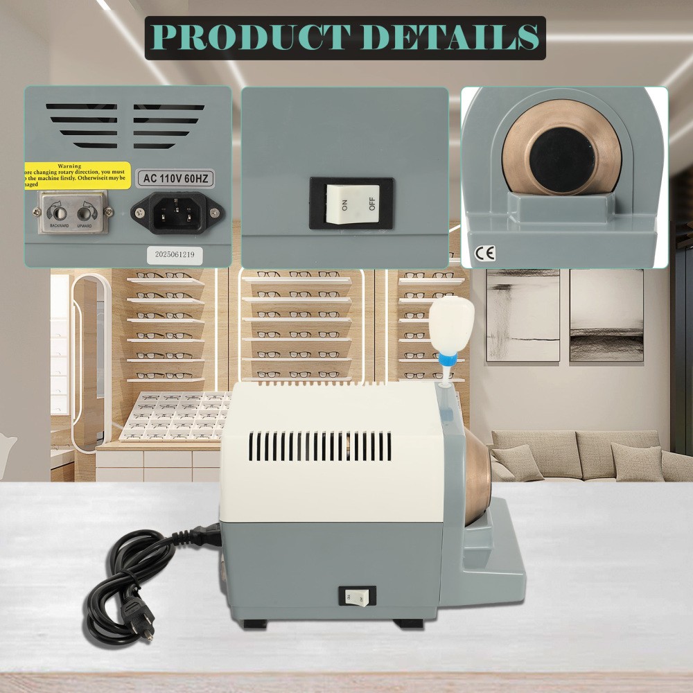 110V 75W Lens Edging Machine Optical Precise Grinding Machine Hand Edger