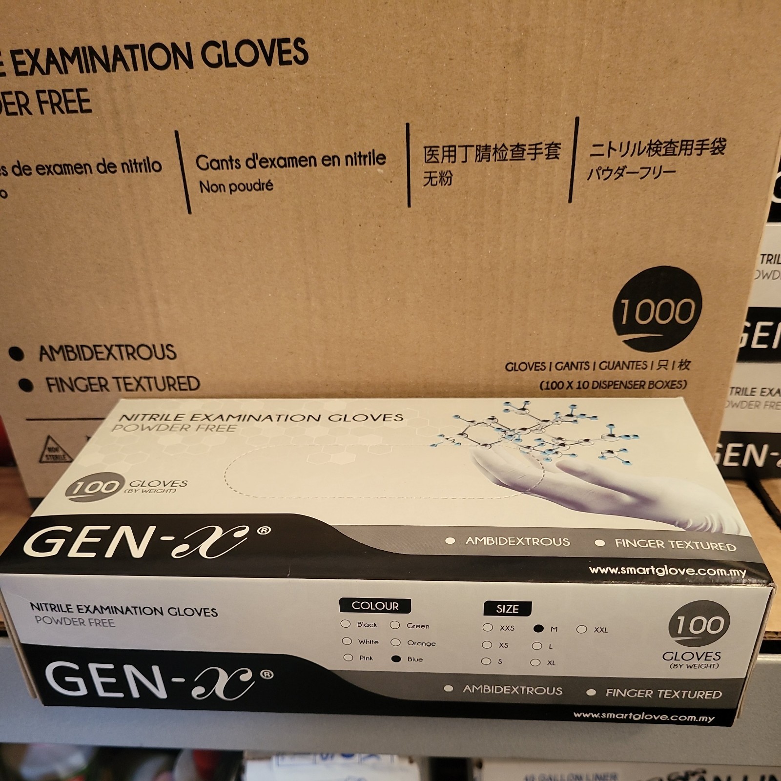 SmartGlove GEN~X-09M Nitrile Examination Gloves Powder-Free Case of 1000 READ!!!