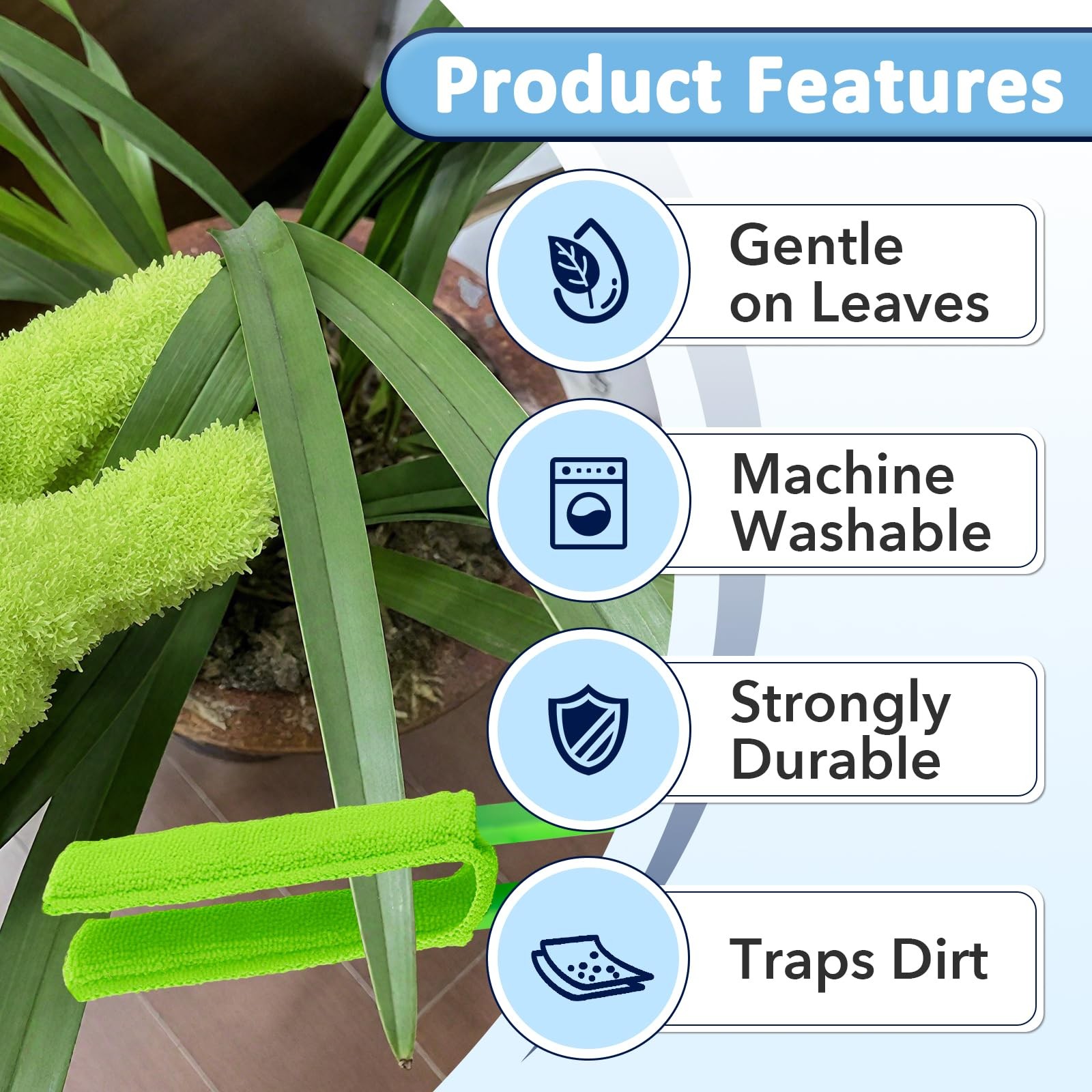 4 PCS Plants Cleaning Set, Include 2 PCS Microfiber Gloves for Plant Dusting,…