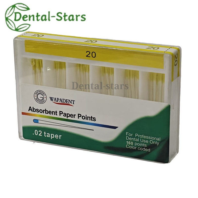 Dental Endodontic Absorbent Points Paper Points Taper 02/04/06/F Assorted #15-40