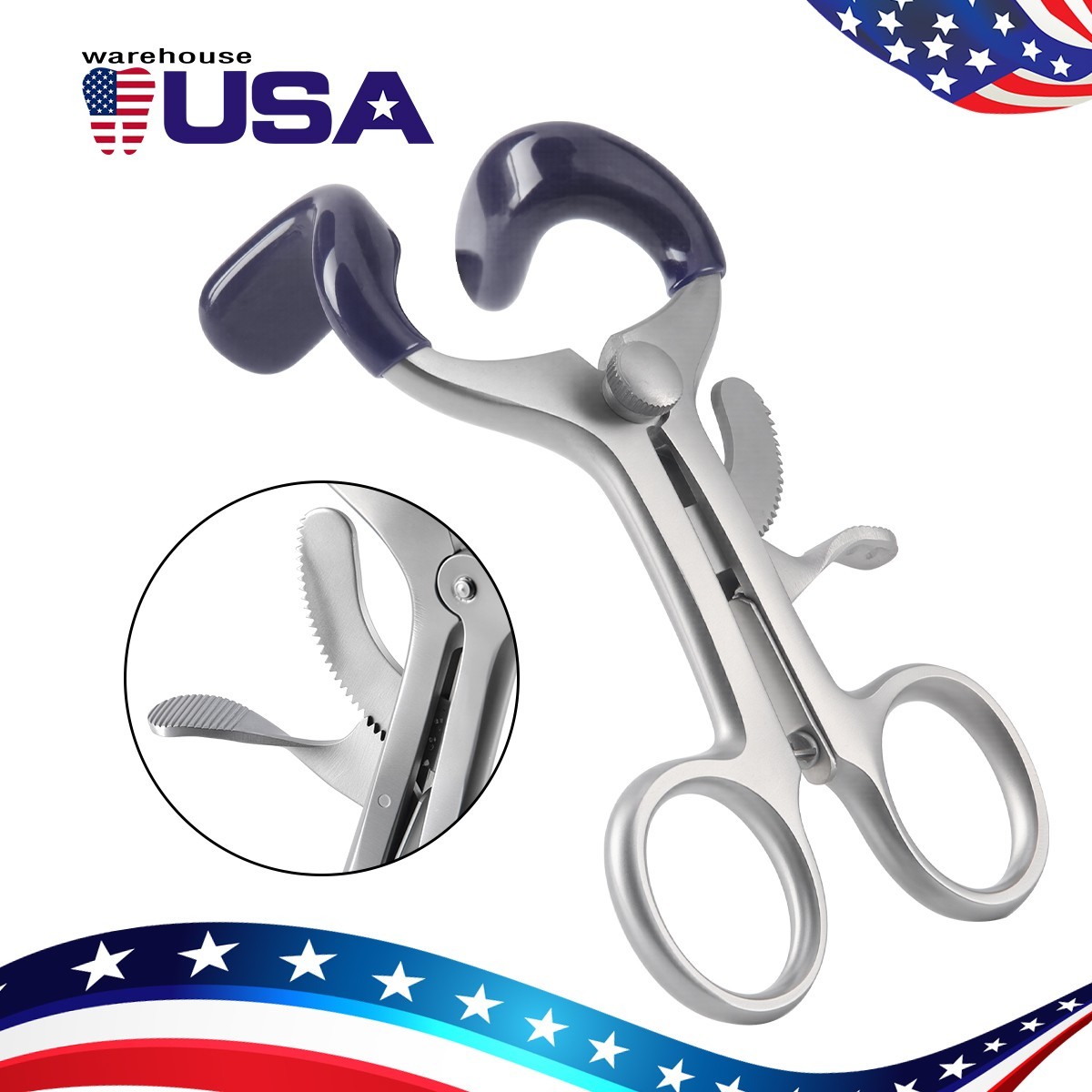 AZDENT Dental Cheek Retractors Mouth Opener Expander Stainless Steel Metal USA
