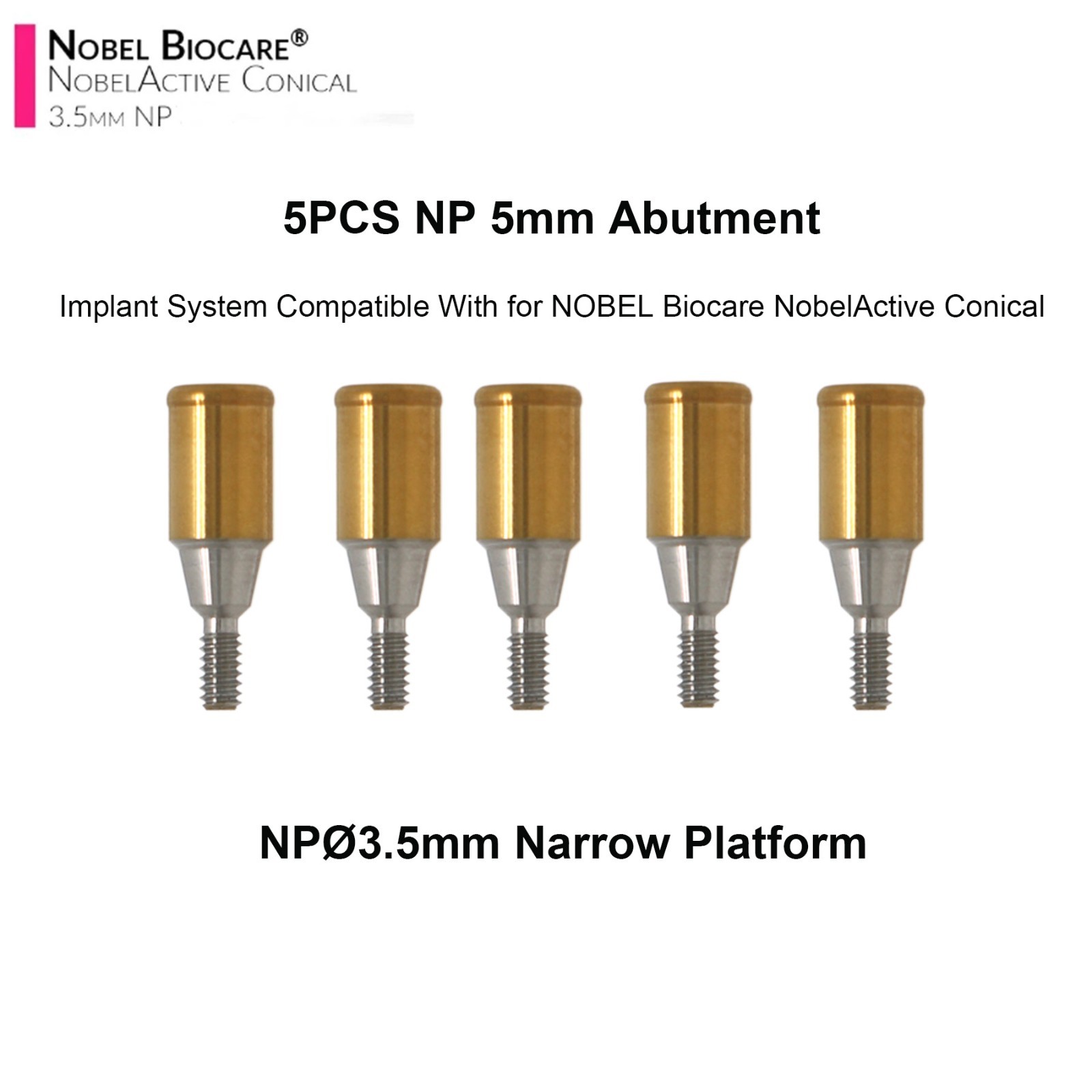 Dental Locator Abutment Compatible Multi Implant Systems Overdenture Attachment
