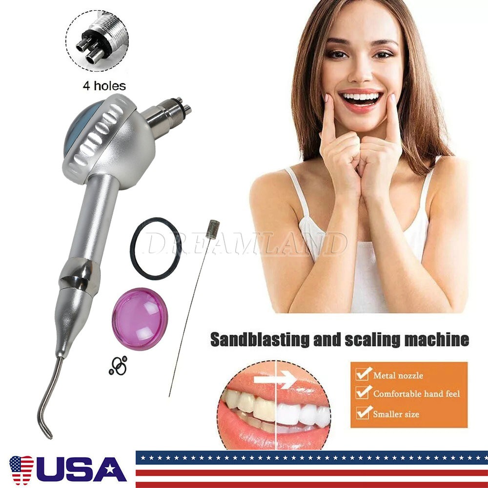 Dental Oral Care Hygiene Prophy Jet Air Polisher Tooth Polishing Handpiece 4Hole