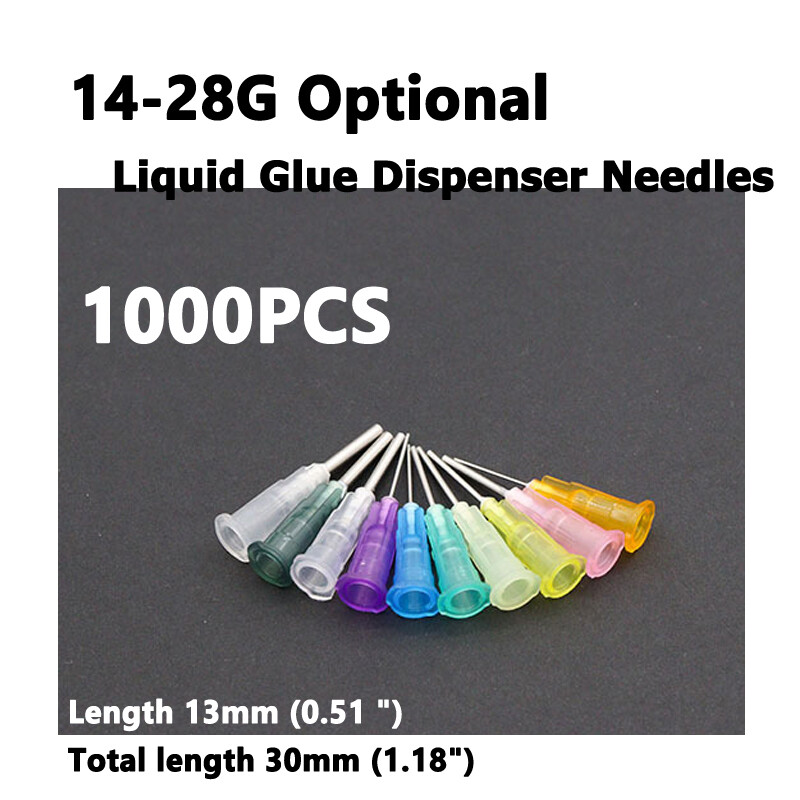 1000X Blunt Tip 14-28G Precision Dispensing Needle F/ Oil Glue Ink Liquid Refill