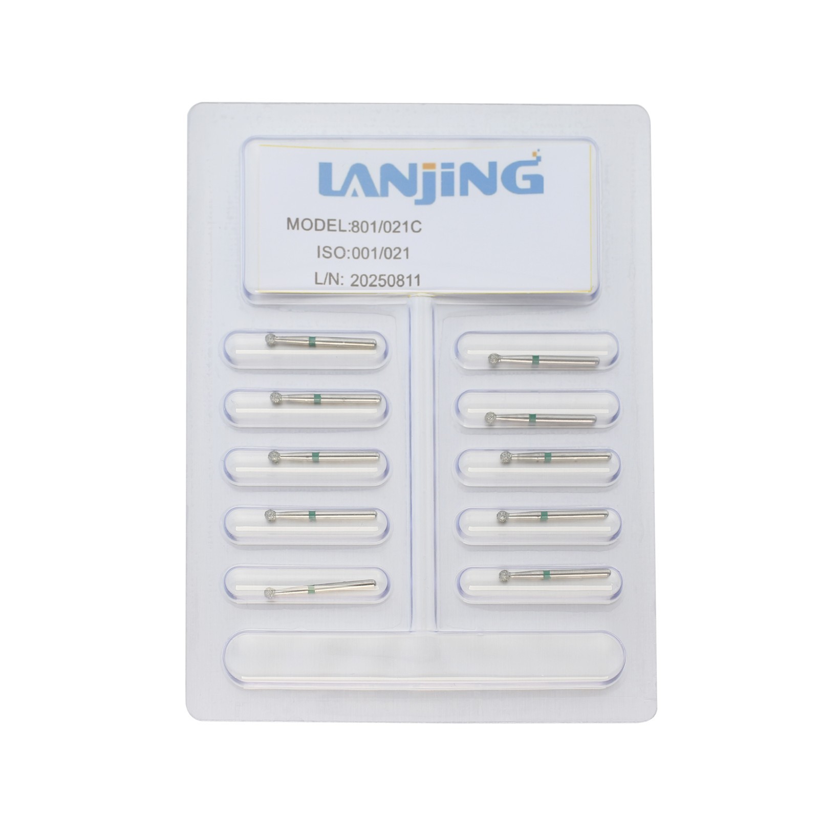 Multi-Use Round Diamonds Dental FG Burs 801 801L Friction Grip Surgical 19 22mm