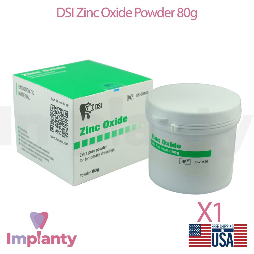 Dental Extra Pure Zinc Powder 80g 0xide Temporary Dressing Restoration Dentistry