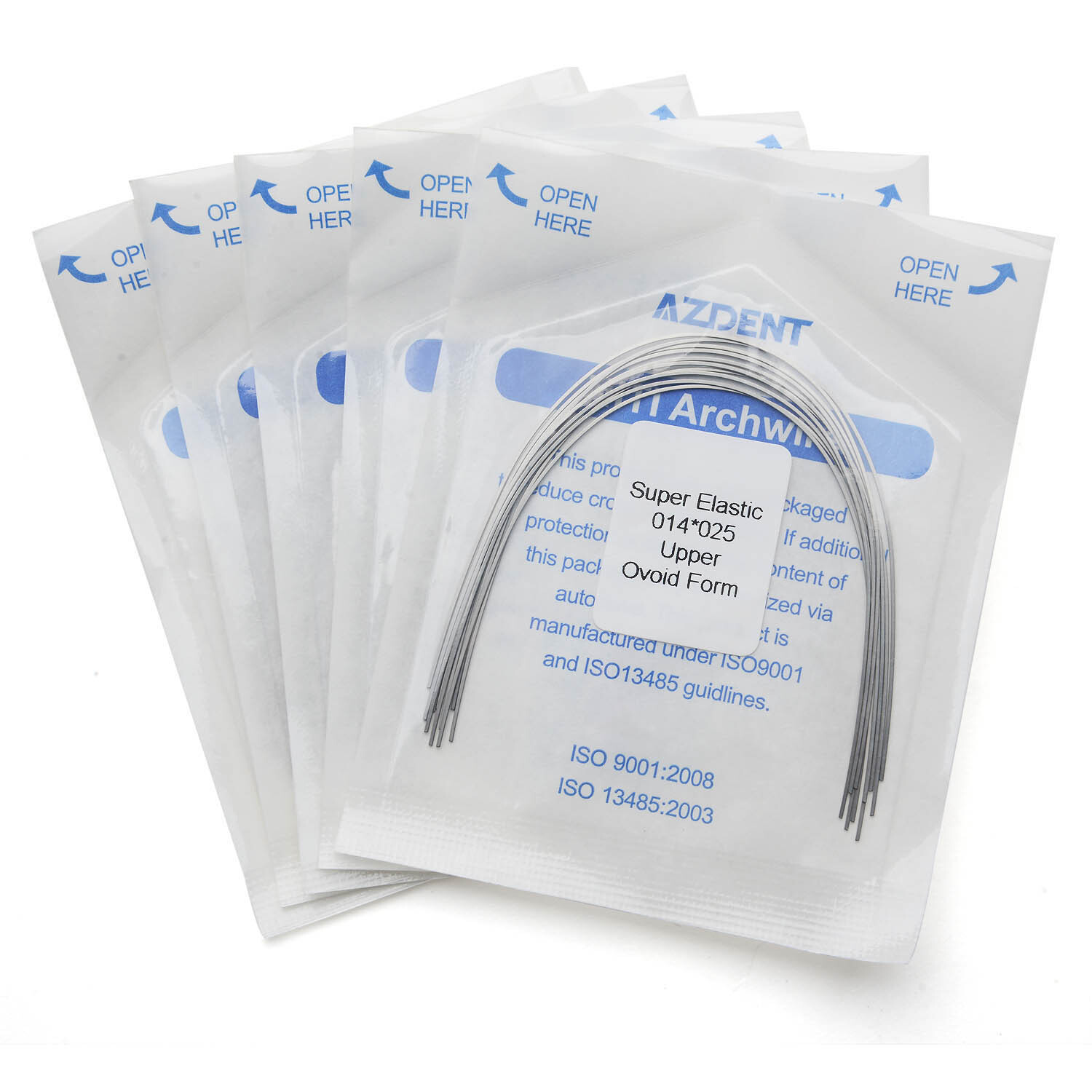 10PCS/PACK Dental Ortho Super Elastic Niti Arch Wires Rectangular Ovoid AZDENT