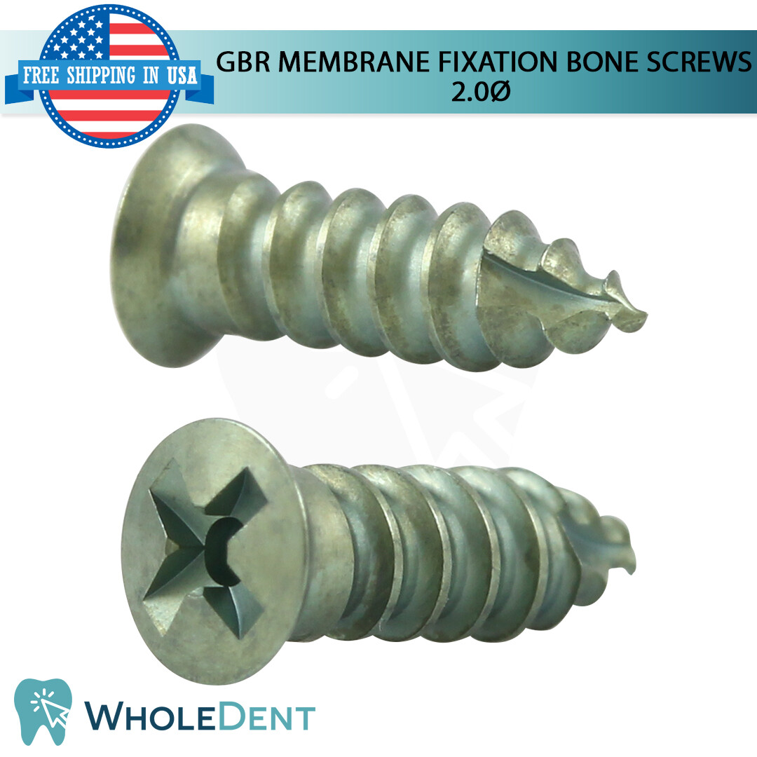 GBR Self Tapping Titanium Membrane Fixation Bon Screw Ø2.0mm, Dental Im plant
