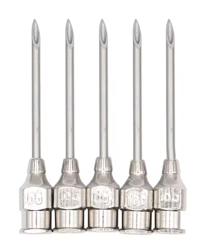 New 10xStainless Steel Veterinary Needle Syringe Accessories For Cows Injections