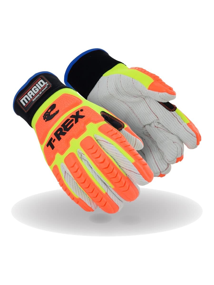 Magid T-Rex Primal Series Ansi A2 Corded Palm Impact Gloves 1 Pairs Size