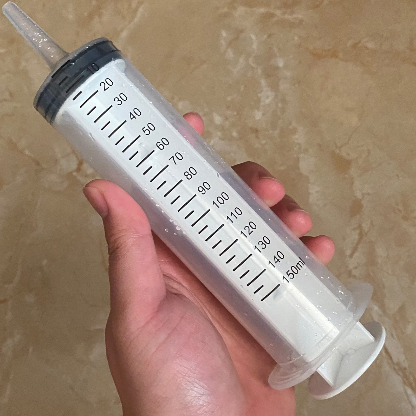 2 Pack 150ml Large Syringes Big Syringes, Garden Syringe 150 ML, clear