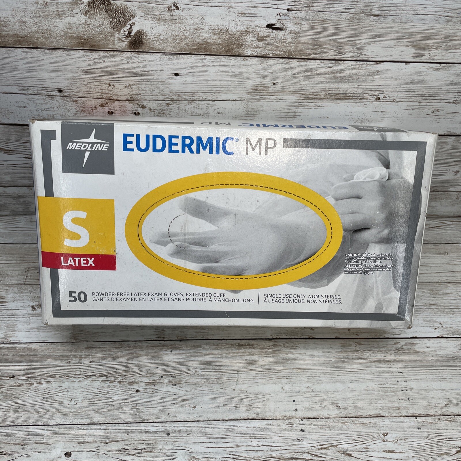 Medline Eudermic MP High-Risk Powder-Free Latex Exam Gloves 2 Boxes Size: SMALL