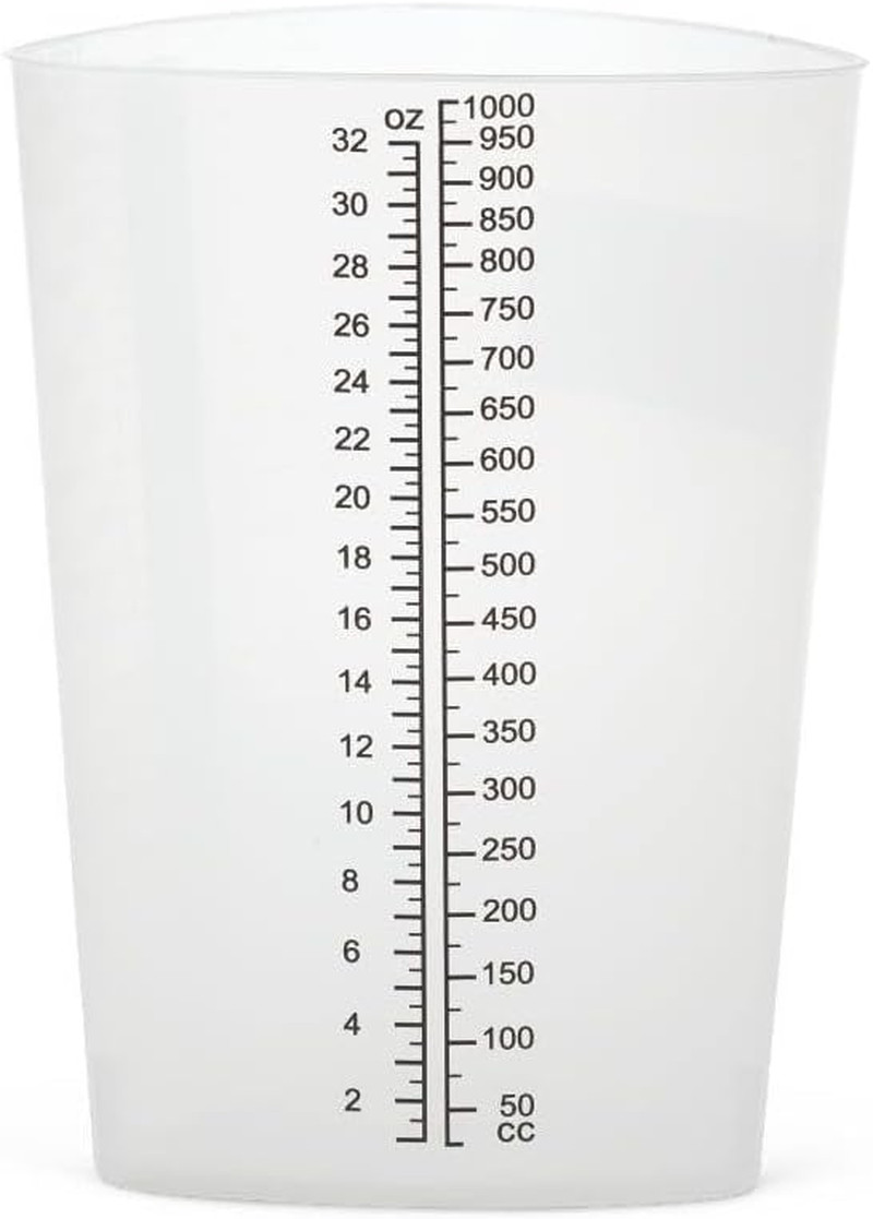 32 Oz Graduated Plastic Triangular Container Three-Sided Beaker for Measuring