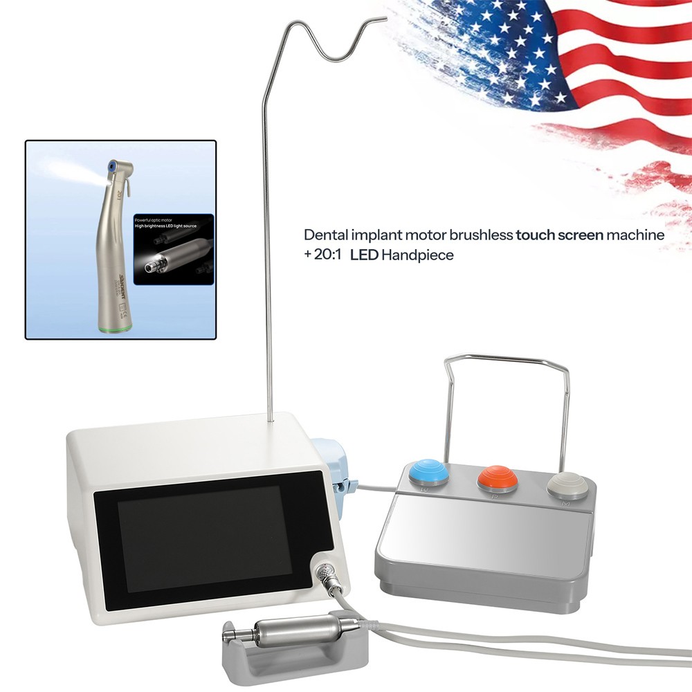 Dental Implant Motor System Surgical Brushless Motor 20:1 Contra Angle AC100-240