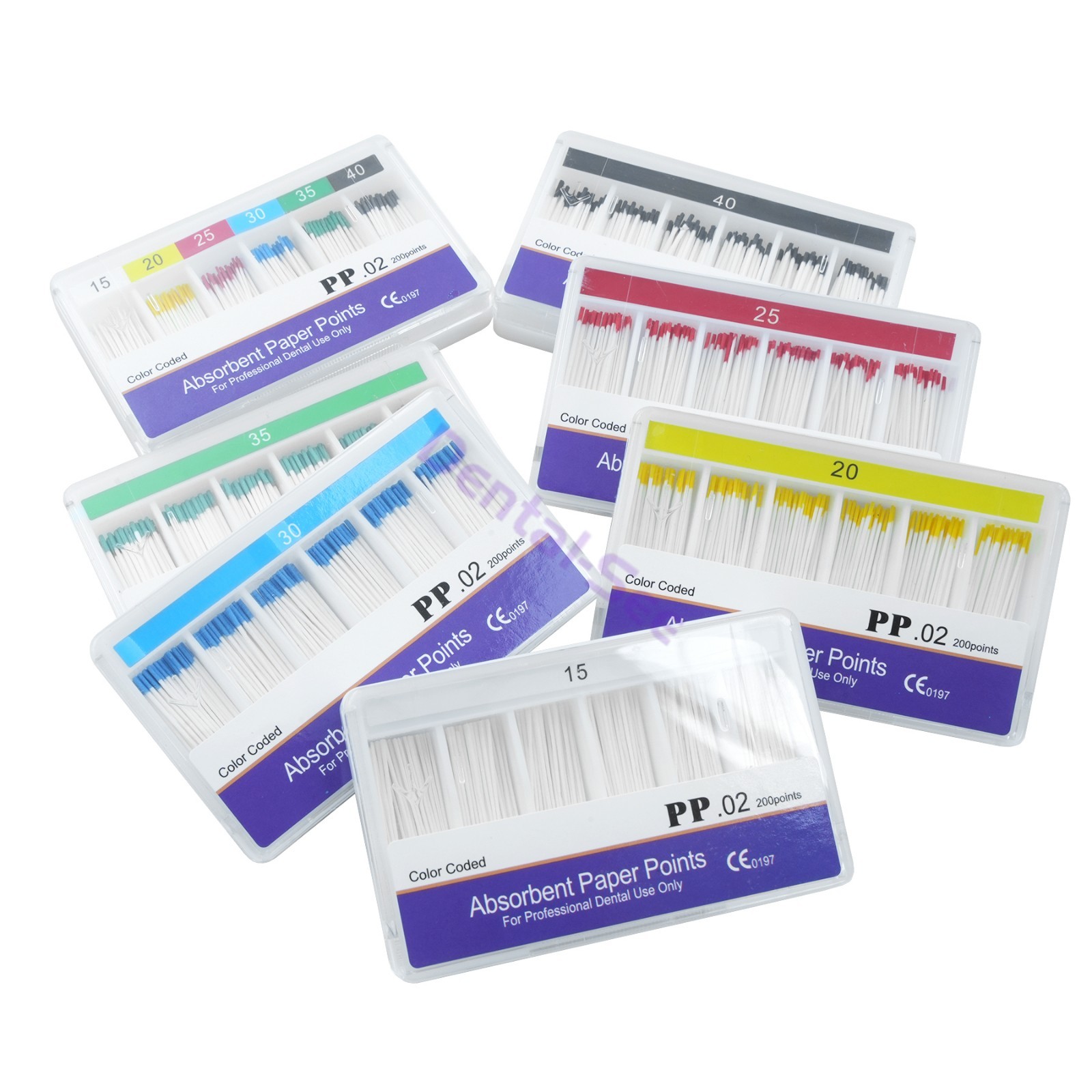 10Box Dental Endodontic Absorbent Paper Points Tips 15-40# 02 04 06