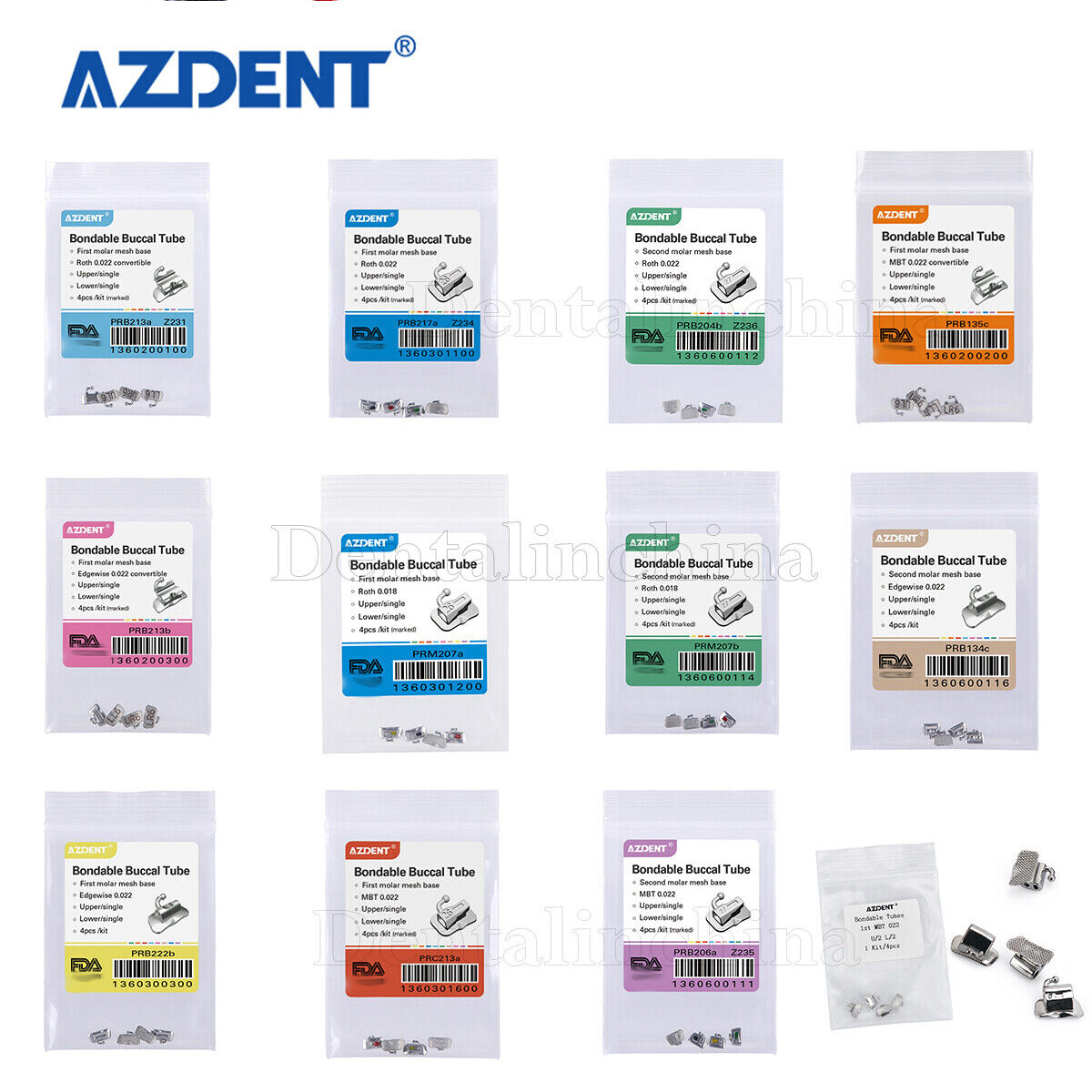 Dental Orthodontic Buccal Tube 1st Molar Bondable/Convertible/Non-Con Edgewise