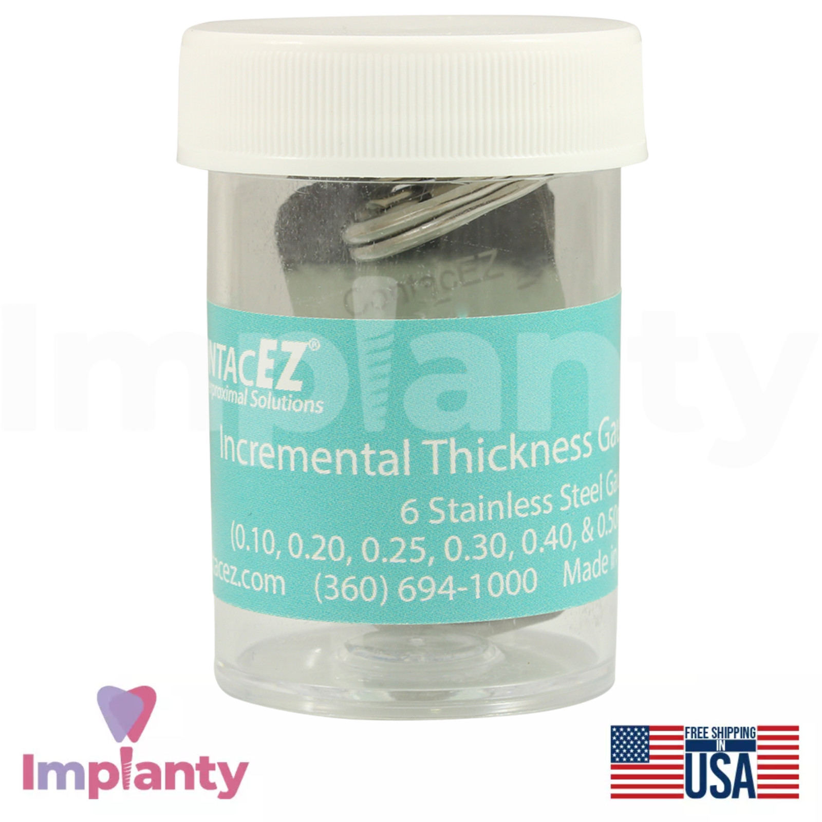 Dental IPR Incremental Thickness Reusable Stainless Steel Dentistry Gauge