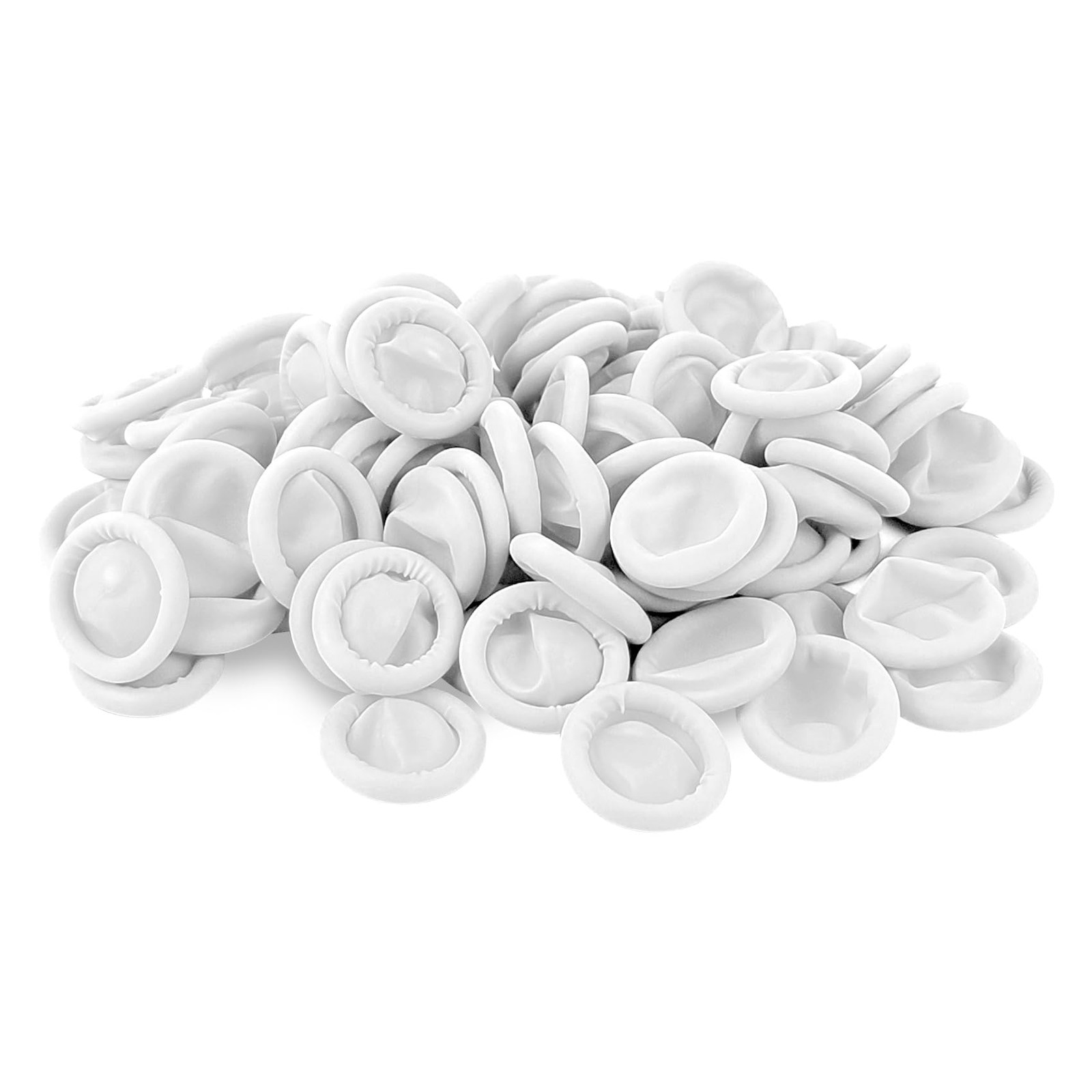 100 Pcs Disposable Finger Cots, Large Latex Protectors 100 Pcs, White