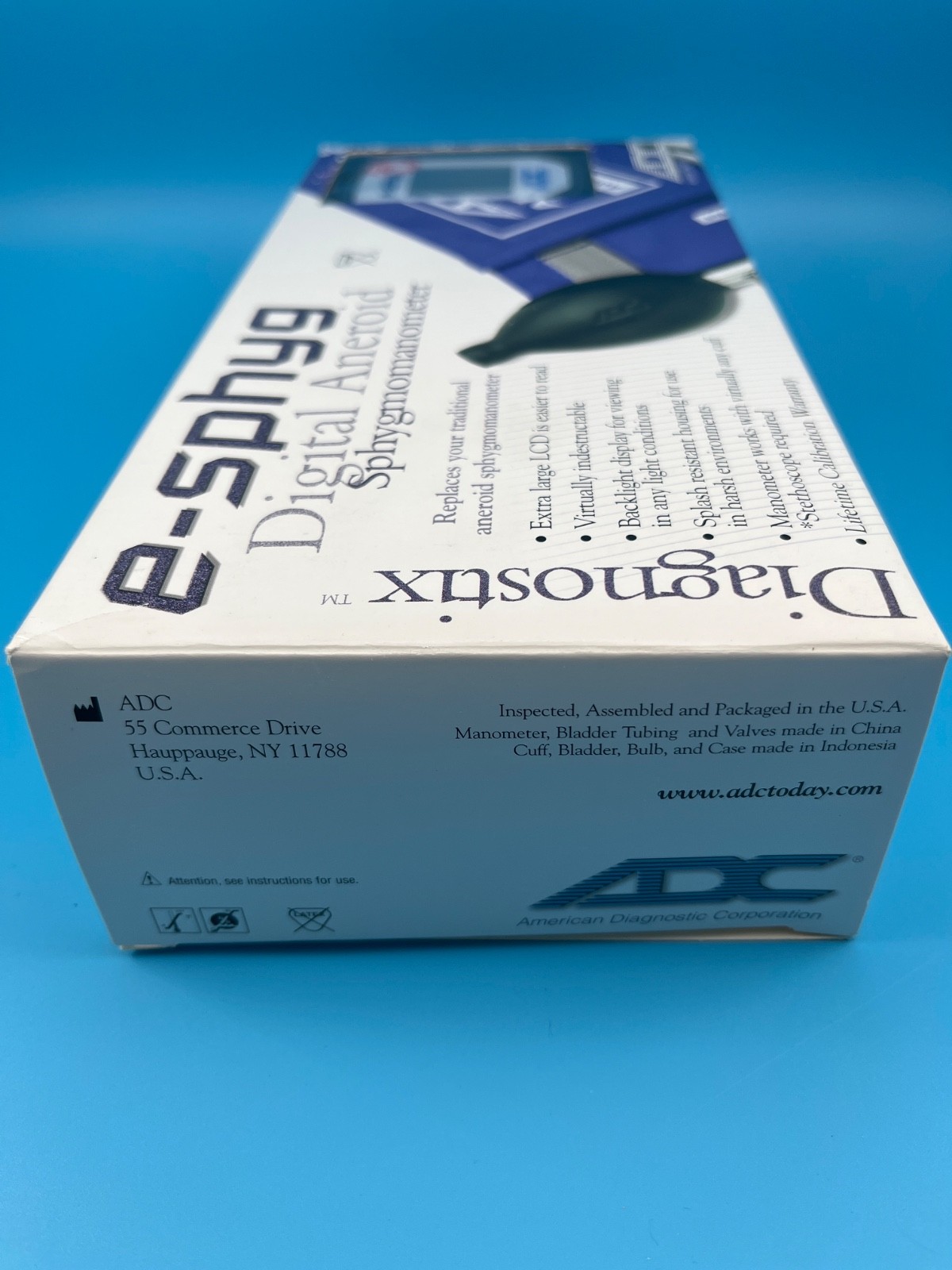 ADC 7002-11ARB e-sphyg Digital Pocket Aneroid Sphygmomanometer Adult Royal Blue