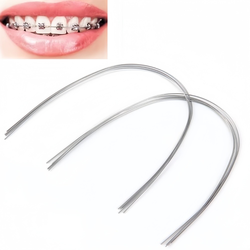 Dental Orthodontic Arch Wire Super Elastic NITI Natural Form Round Rectangular