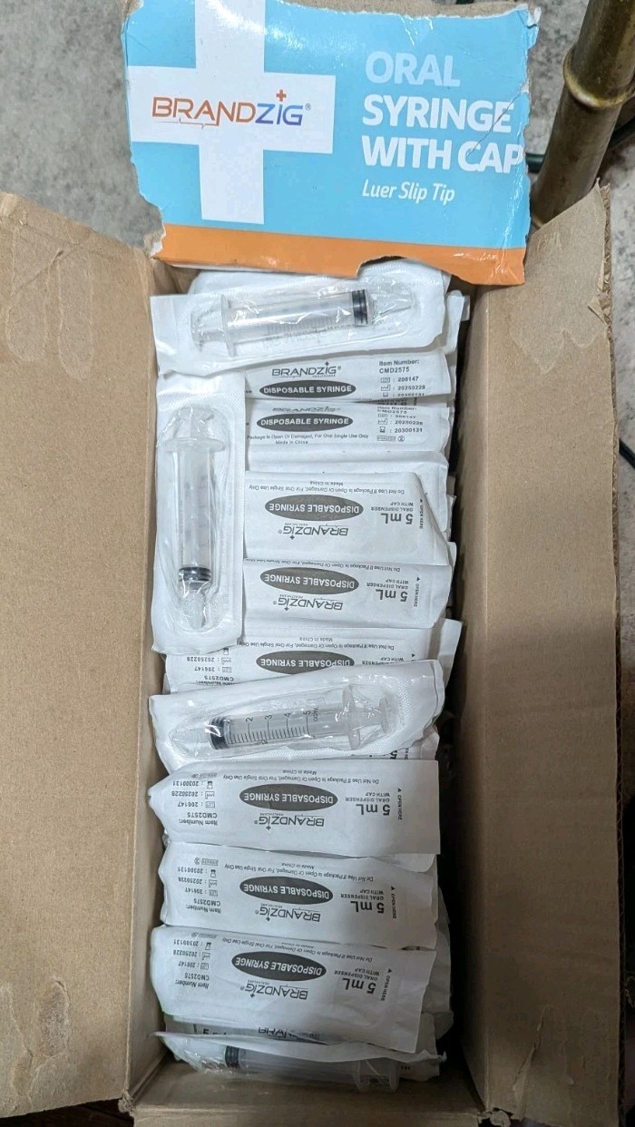 5Ml Syringe (98 Pack) | Oral Dispenser without Needle, Luer Slip Tip, With Cap