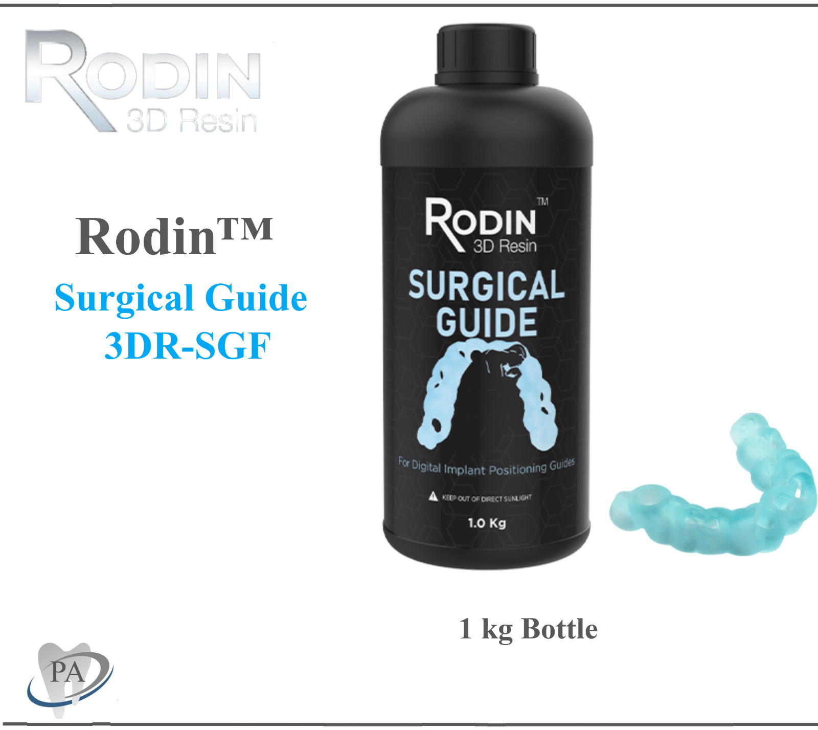 PACDENT 3D PRINTING RESIN 3D Resin, Rodin Surgical Guide, 1kg Btl, 3DR-SGF