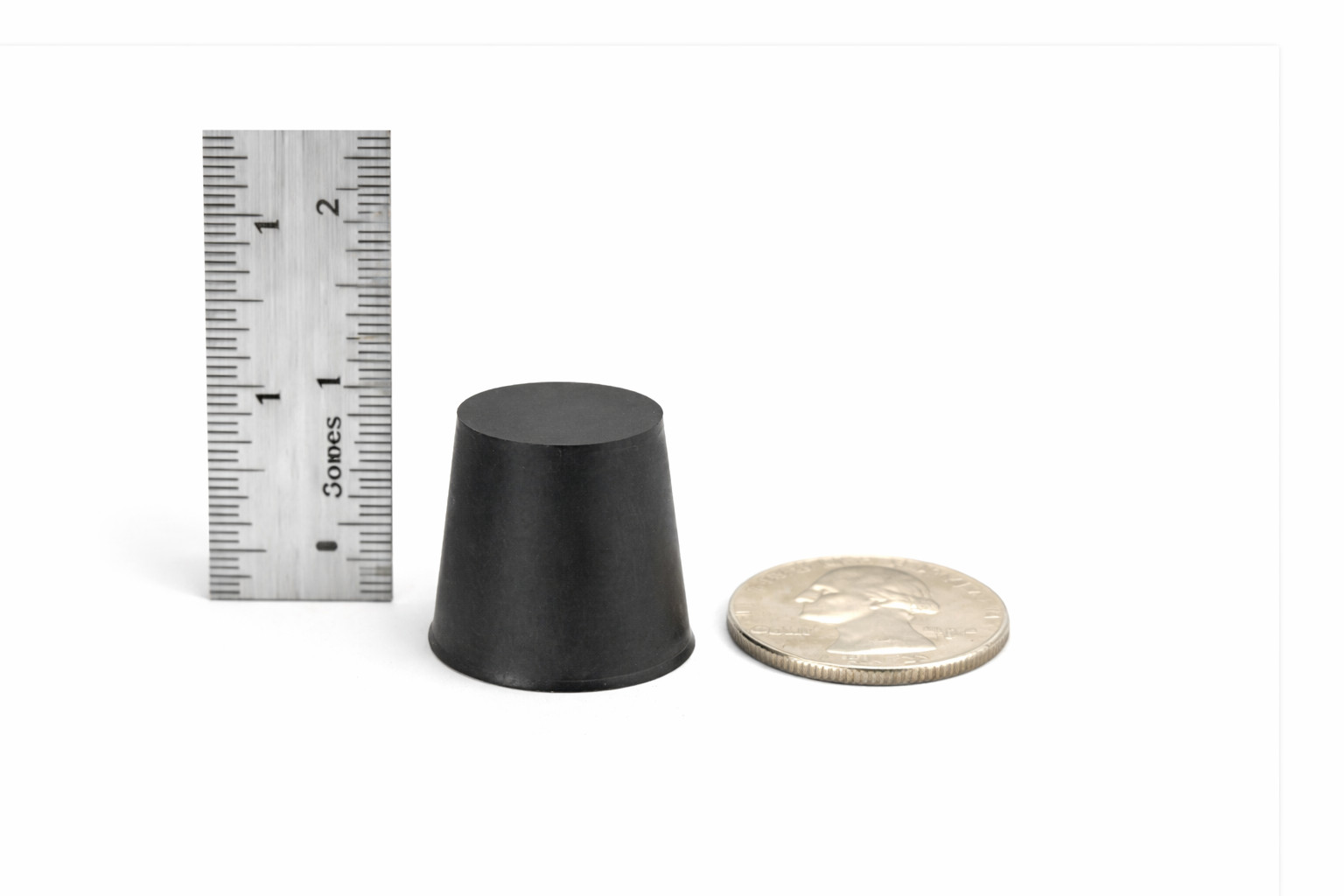 1″ Solid Black Rubber Stoppers Tapered Plug Rubber Cork Fits 1″ ID