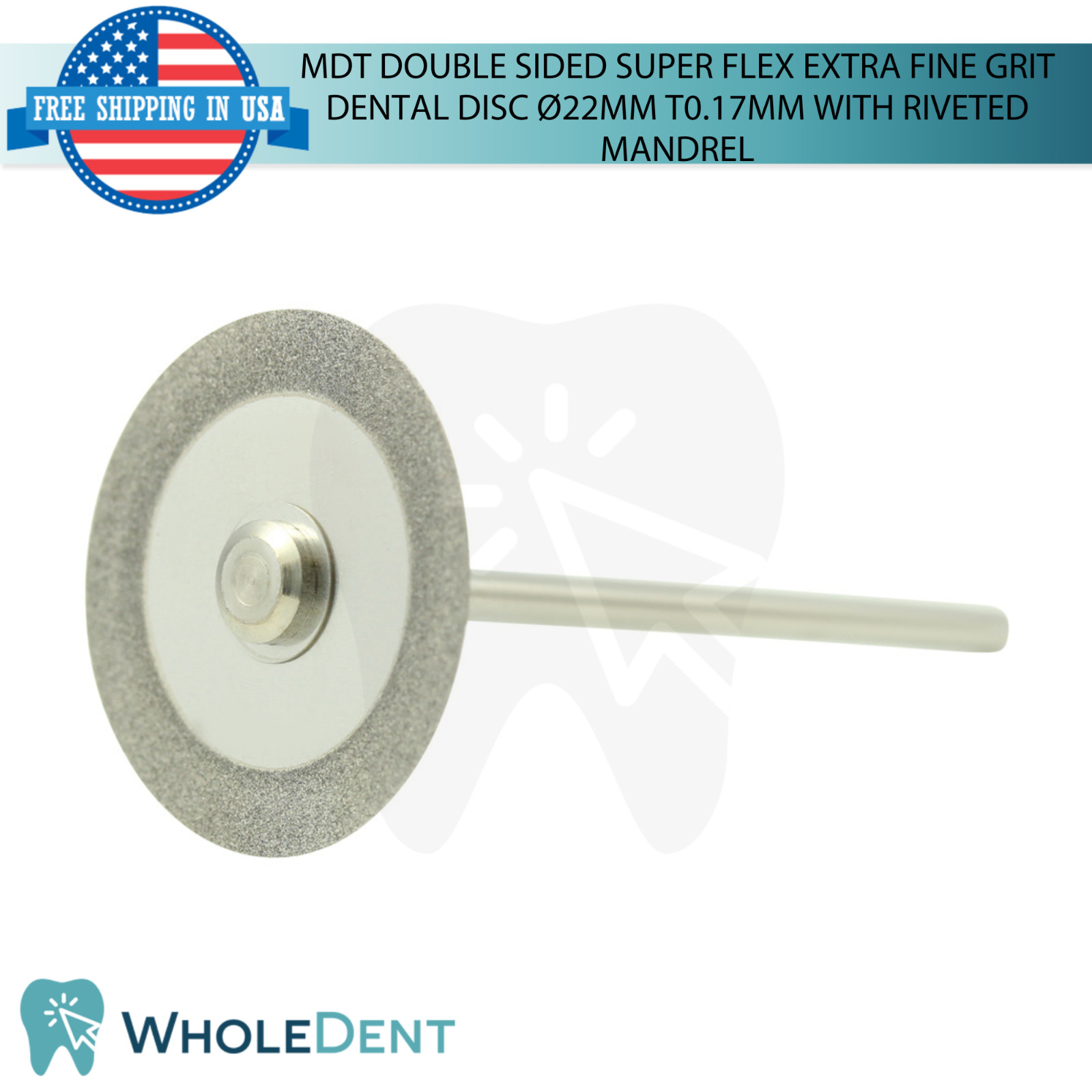 Extra Fine Grit Diamond Double Sided Super Flex Dental Disc Ø22mm 0.17mm Thick