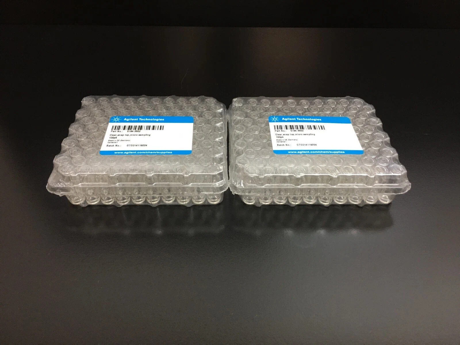 Agilent PN 5184-3552 Clear Snap Top Micro Sampling Vials 200 Pieces