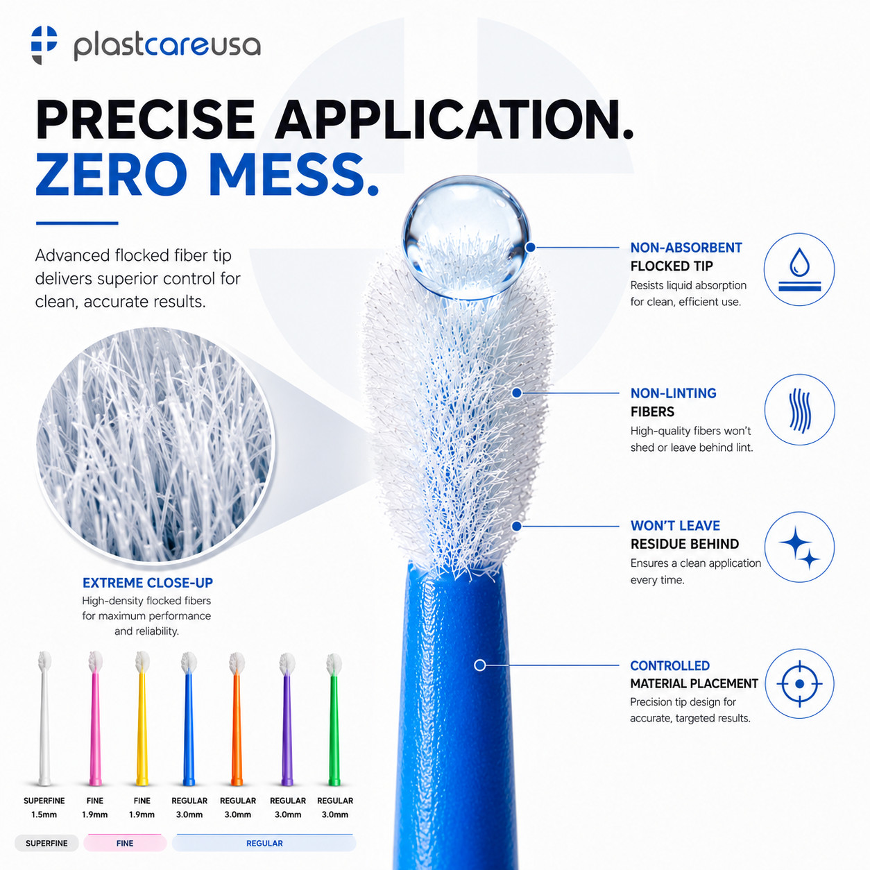 Micro Applicator Brushes 400 Fine 1.9mm Dental Bendable Disposable Pink