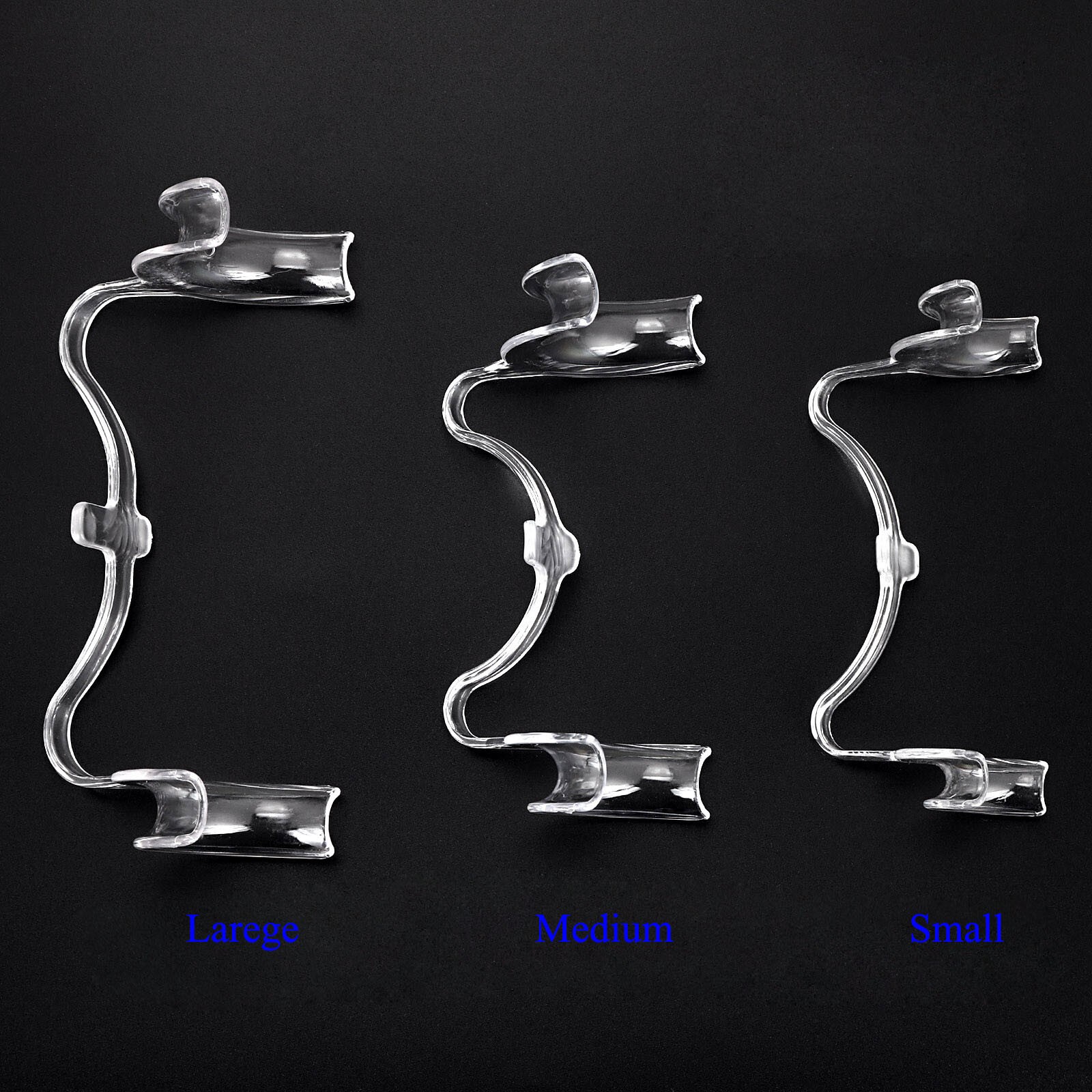 Clear White M-Type Cheek Retractor 10pcs – Large Size Dental Mouth Opener