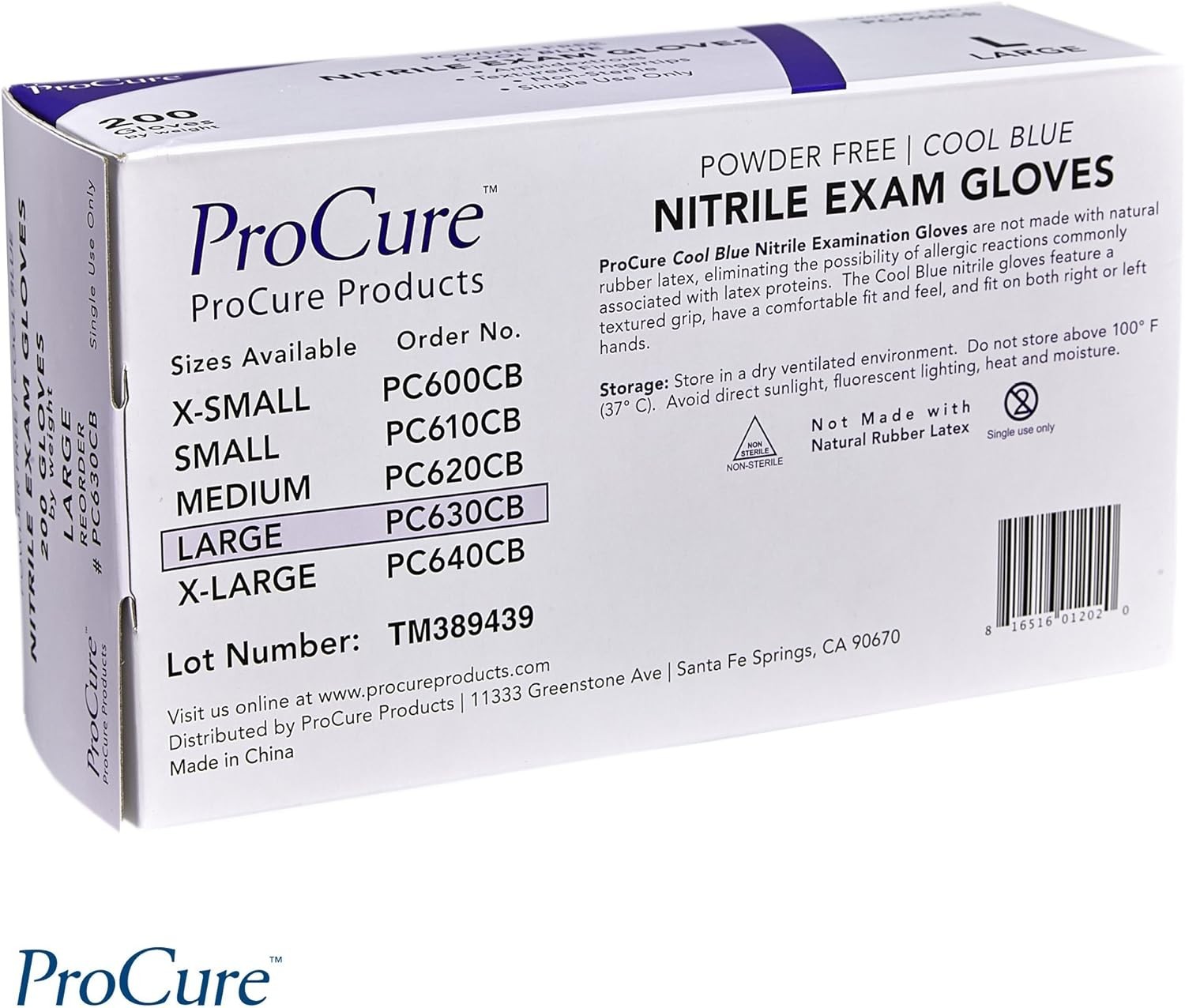 200 Count Nitrile Gloves – Large, Ambidextrous, Waterproof & Food Safe