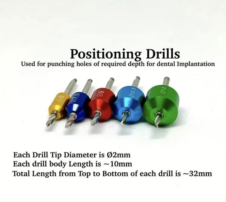 Dental Drill Implants Guide & Positioning Kit Titanium Guided Bur Surgery Pins