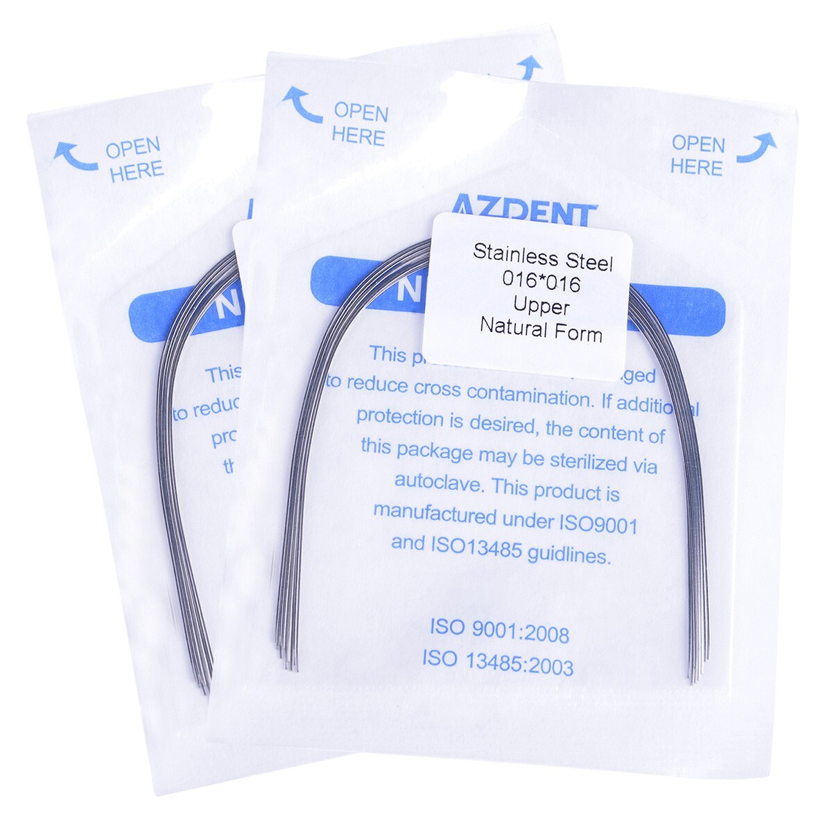 100Pcs AZDENT Dental Ortho Rectangular Arch Wires Stainless Steel Nature Wires