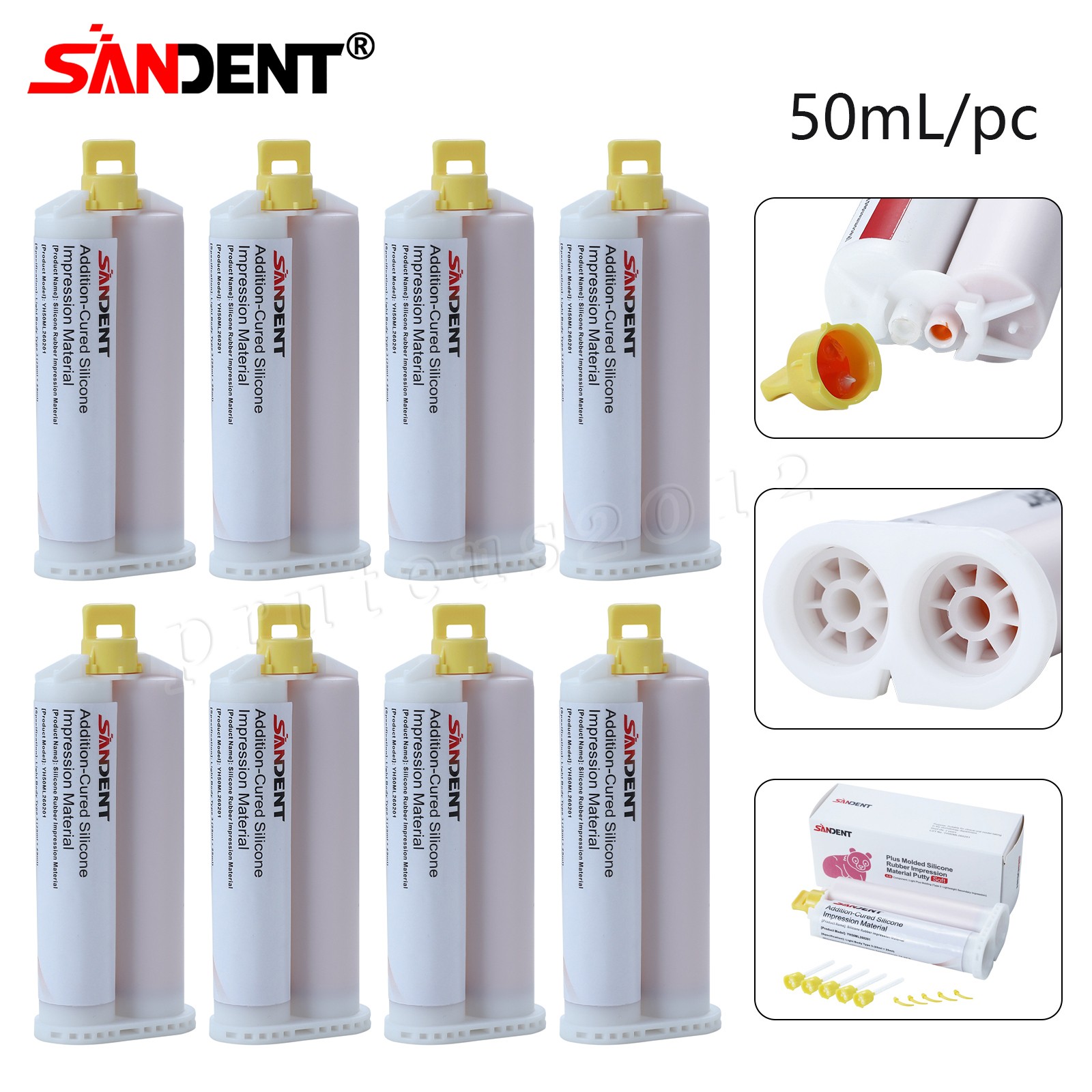8 x Light Body Fast Set Dental Vinyl Polysiloxane Impression Material VPS PVS