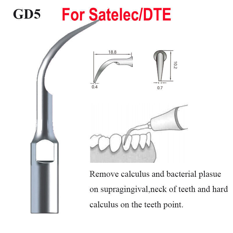 0.99 !! GD5 Dental Ultrasonic Piezo Scaler Scaling Tip Fit DTE SATELEC Handpiece
